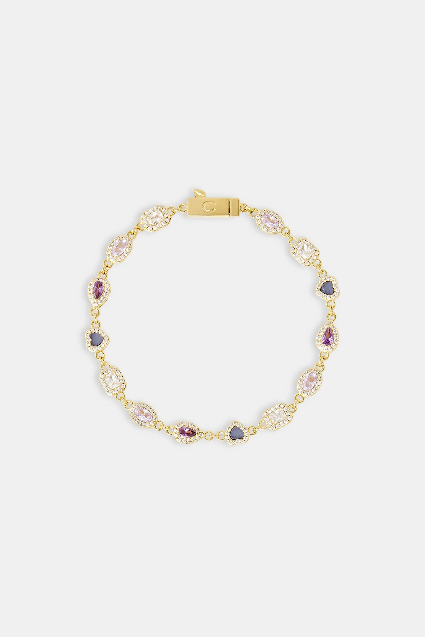 Purple Agate Iced Gemstone Bracelet - 6mm - Image 2