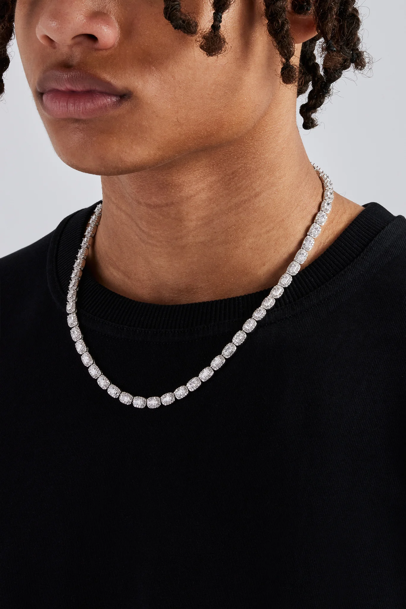 Rectangle Cluster Tennis Chain - Image 3