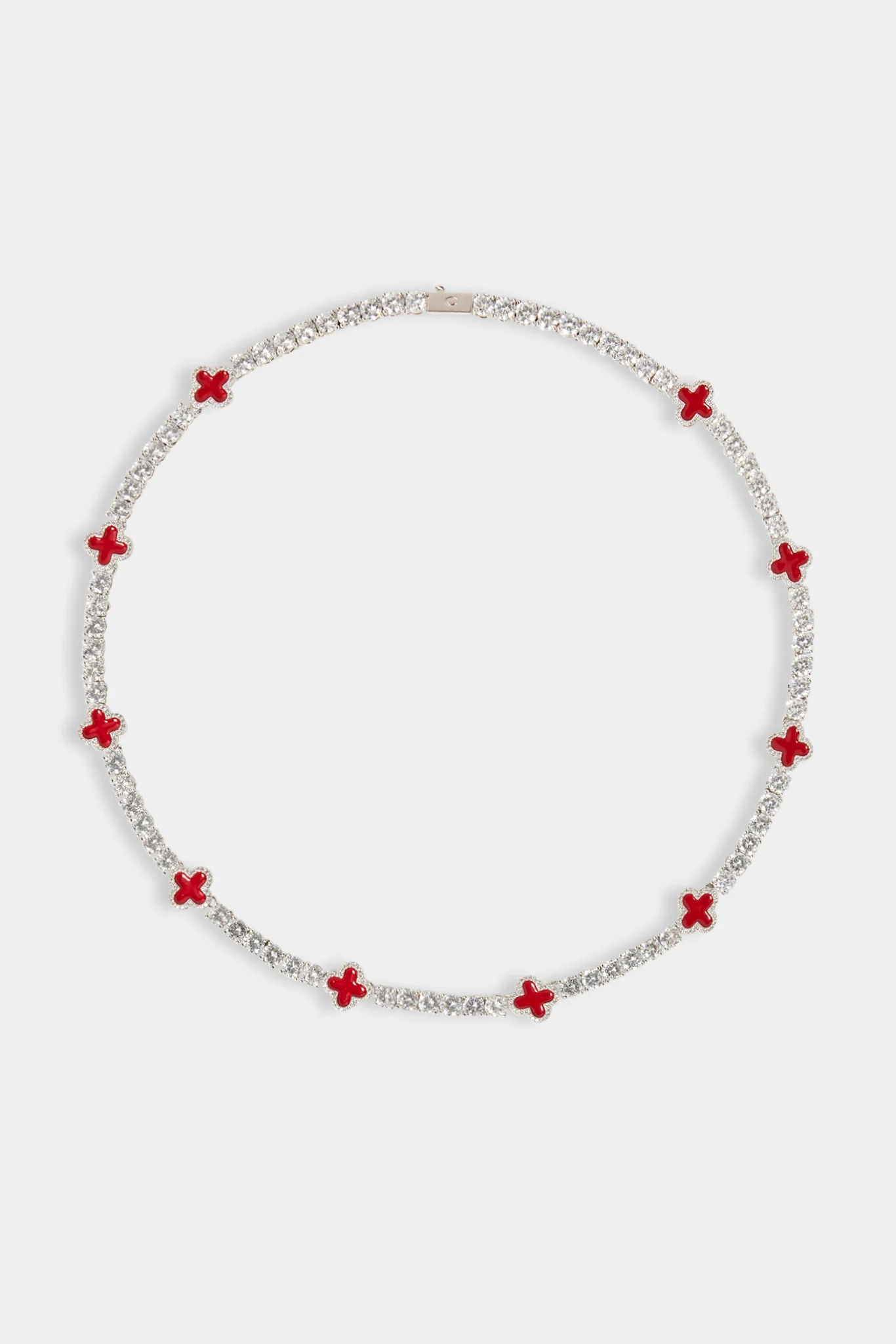 Red Motif Tennis Chain - 5mm - Image 4