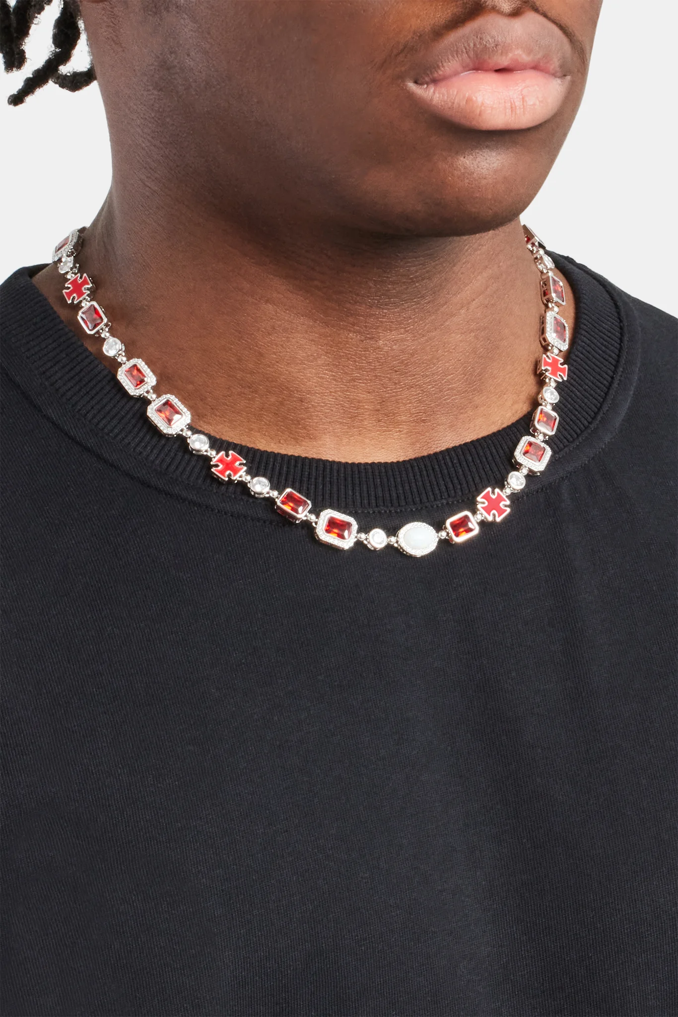 Red Multi Gemstone Chain - Image 3