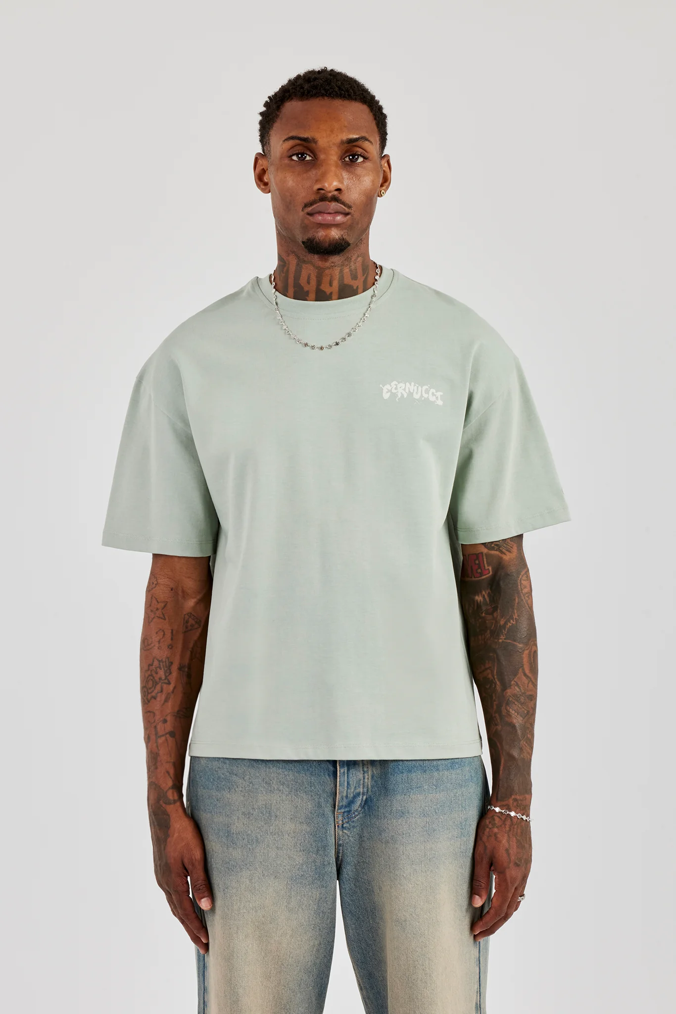 Regular Back Puff Print T-Shirt - Green - Image 2