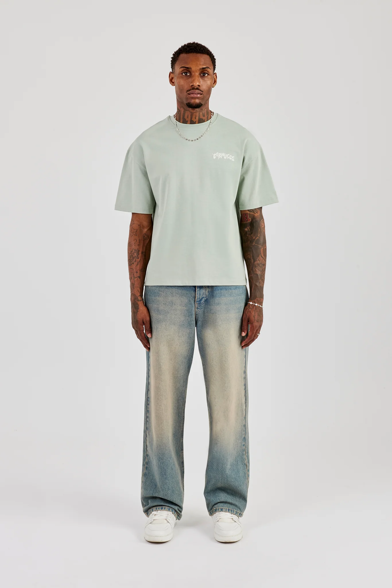 Regular Back Puff Print T-Shirt - Green - Image 5