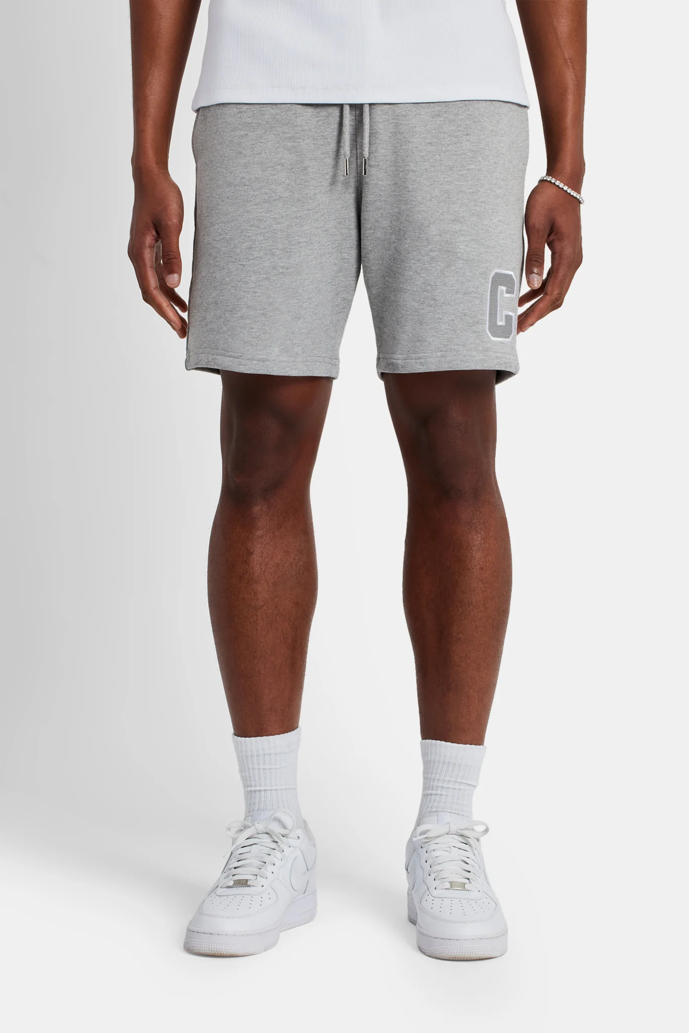 Regular Fit Jersey C Shorts - Grey Marl - Image 4