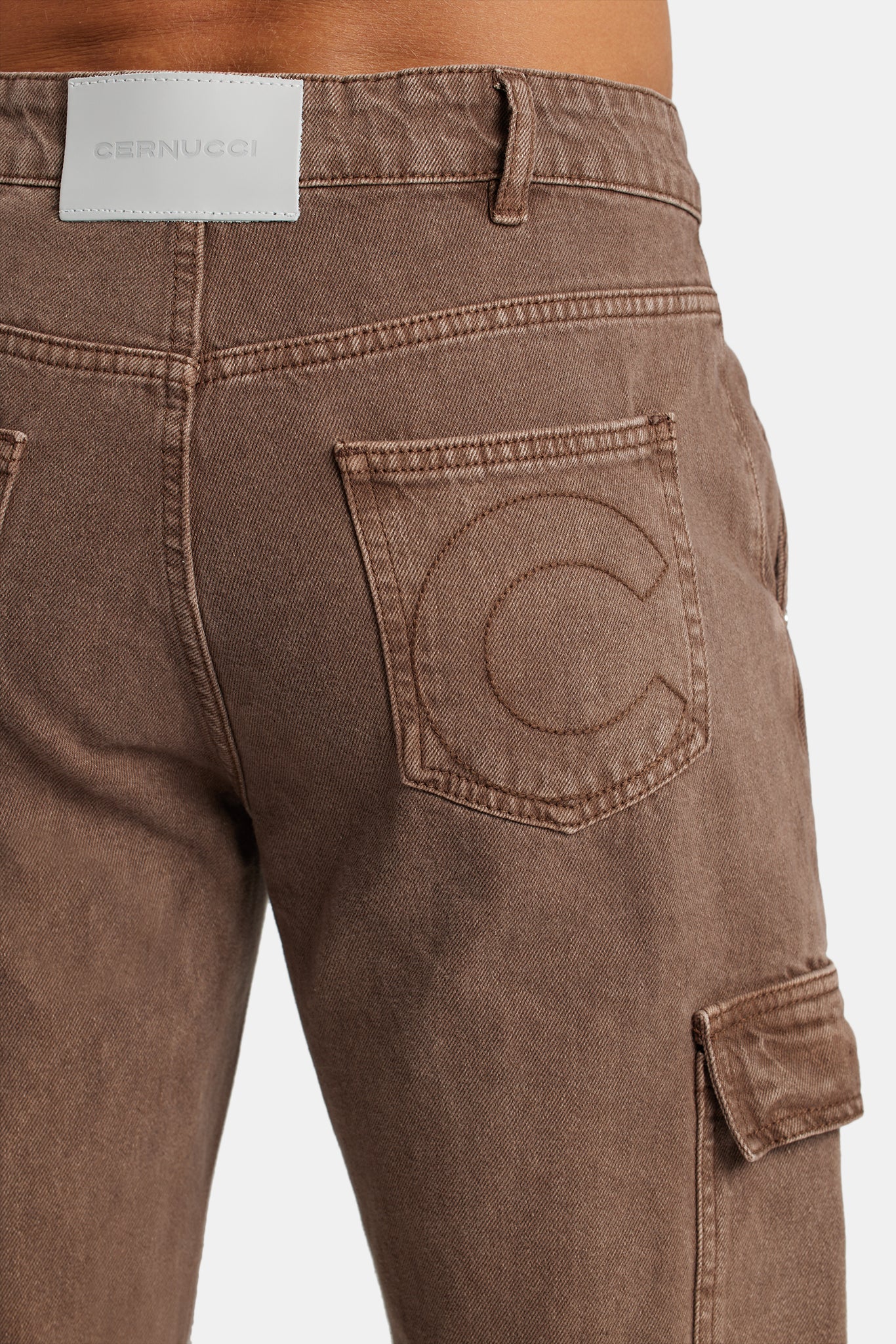 Relaxed Cargo Carpenter Jeans - Chocolate - Image 3