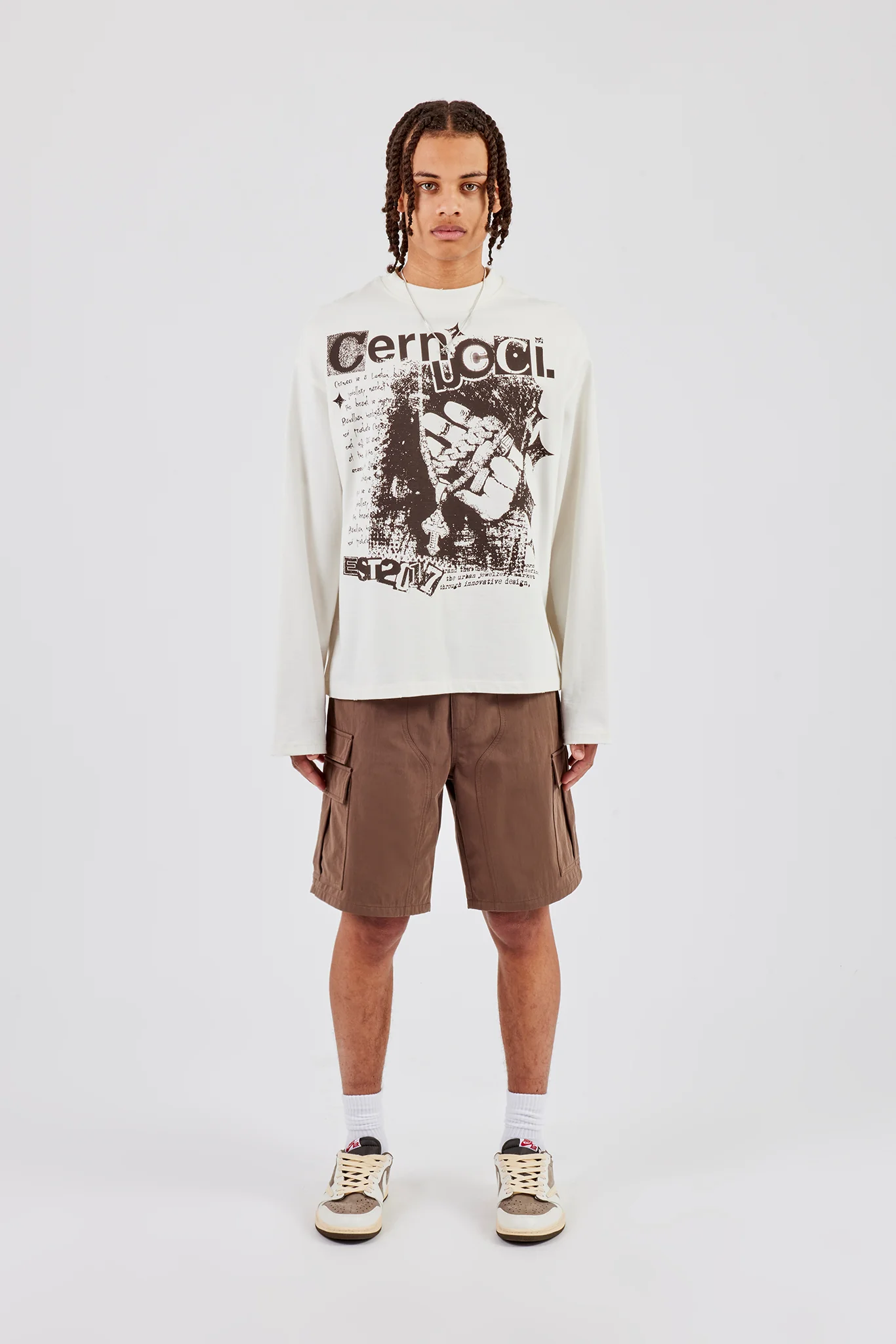 Relaxed Cargo Nylon Short - Brown - Image 4