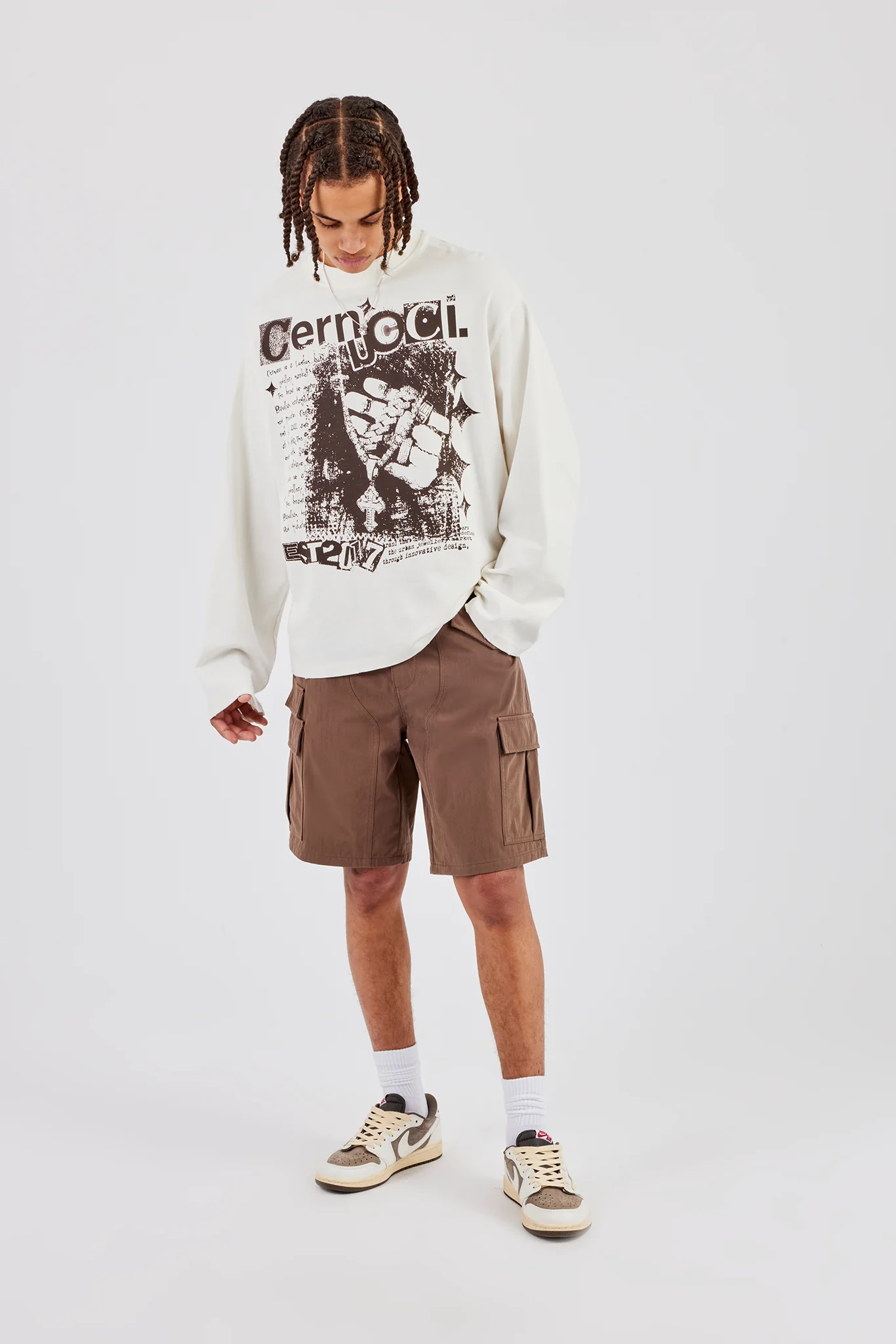 Relaxed Cargo Nylon Short - Brown - Image 5