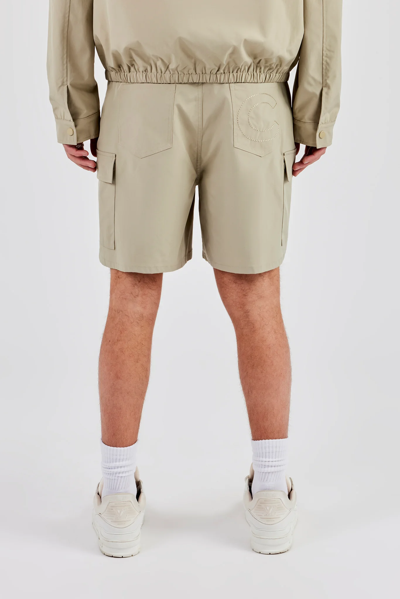 Relaxed Cargo Short - Stone - Image 3