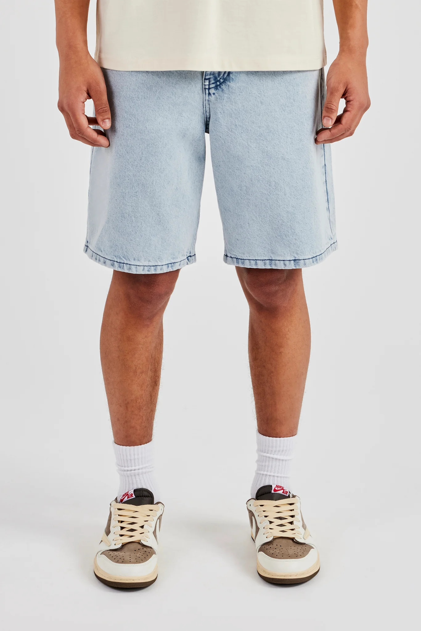 Relaxed Denim Short - Ice Blue - Image 2