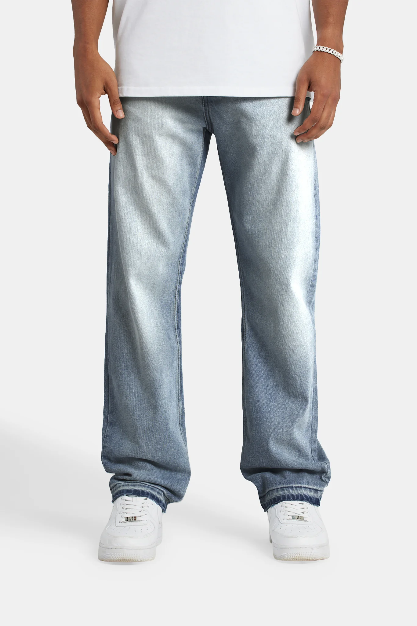 Relaxed Fit Jeans - Bleach Wash - Image 2