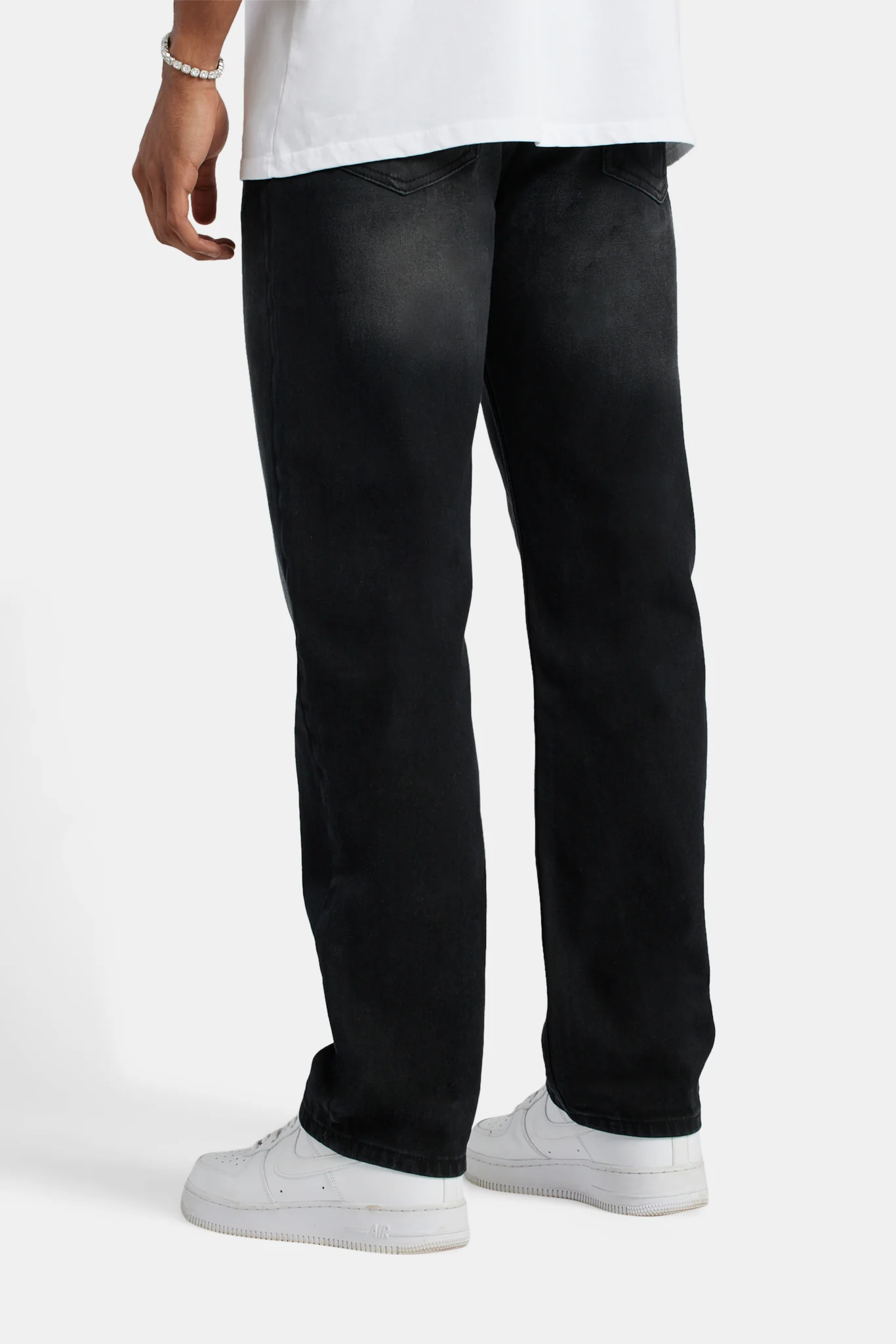 Relaxed Fit Jeans - Washed Black - Image 4