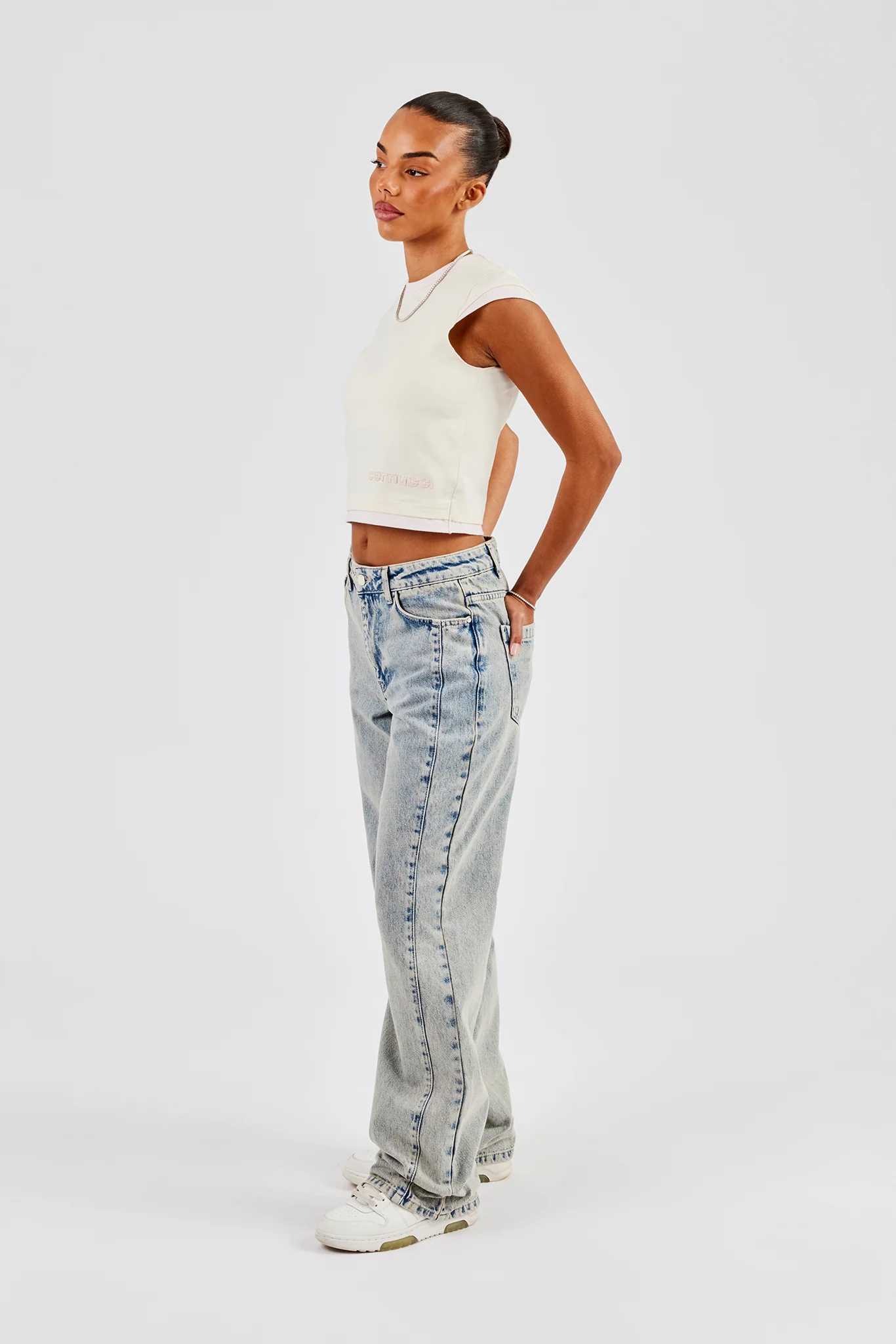 Relaxed Seam Detail Jean - Antique Wash - Image 5