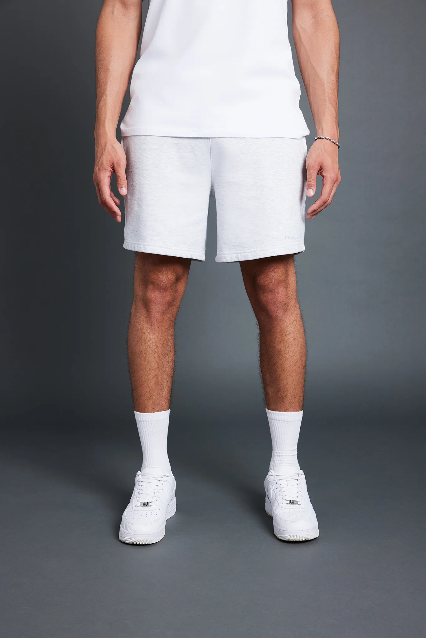 Relaxed Shorts - Light Grey Marl - Image 2