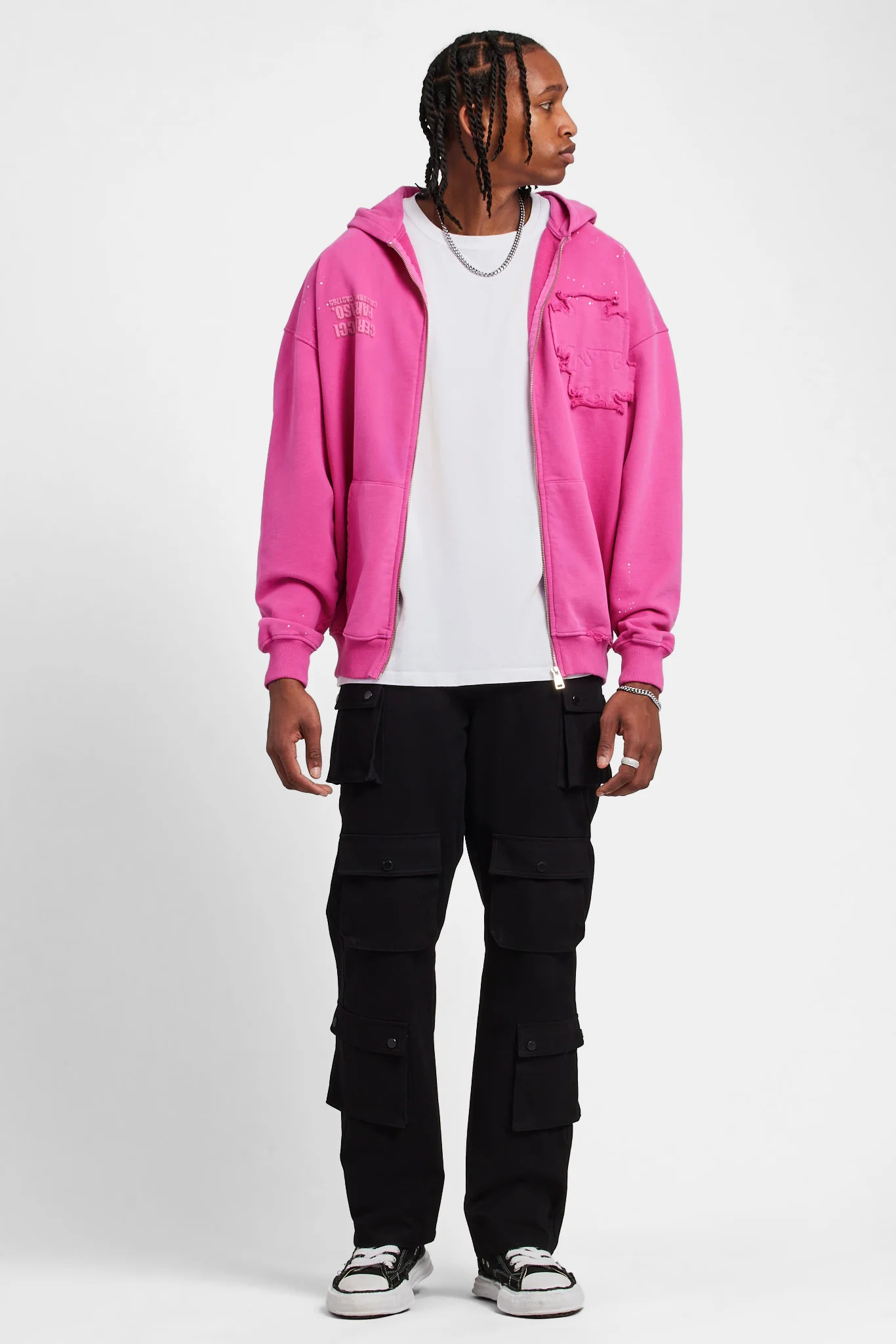 Relaxed Twill Cargo Trouser - Black - Image 5