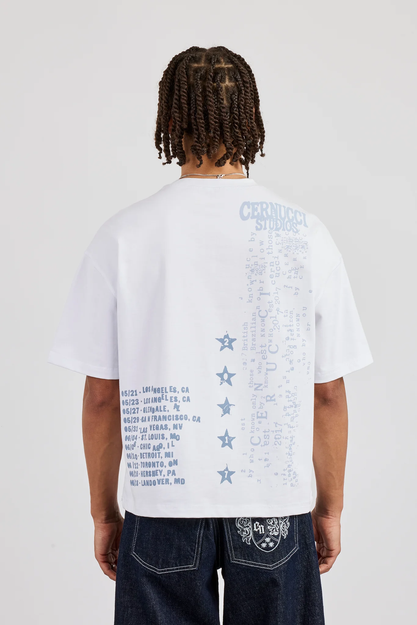 Reversible Cernucci Studio Graphic T-Shirt - White - Image 2