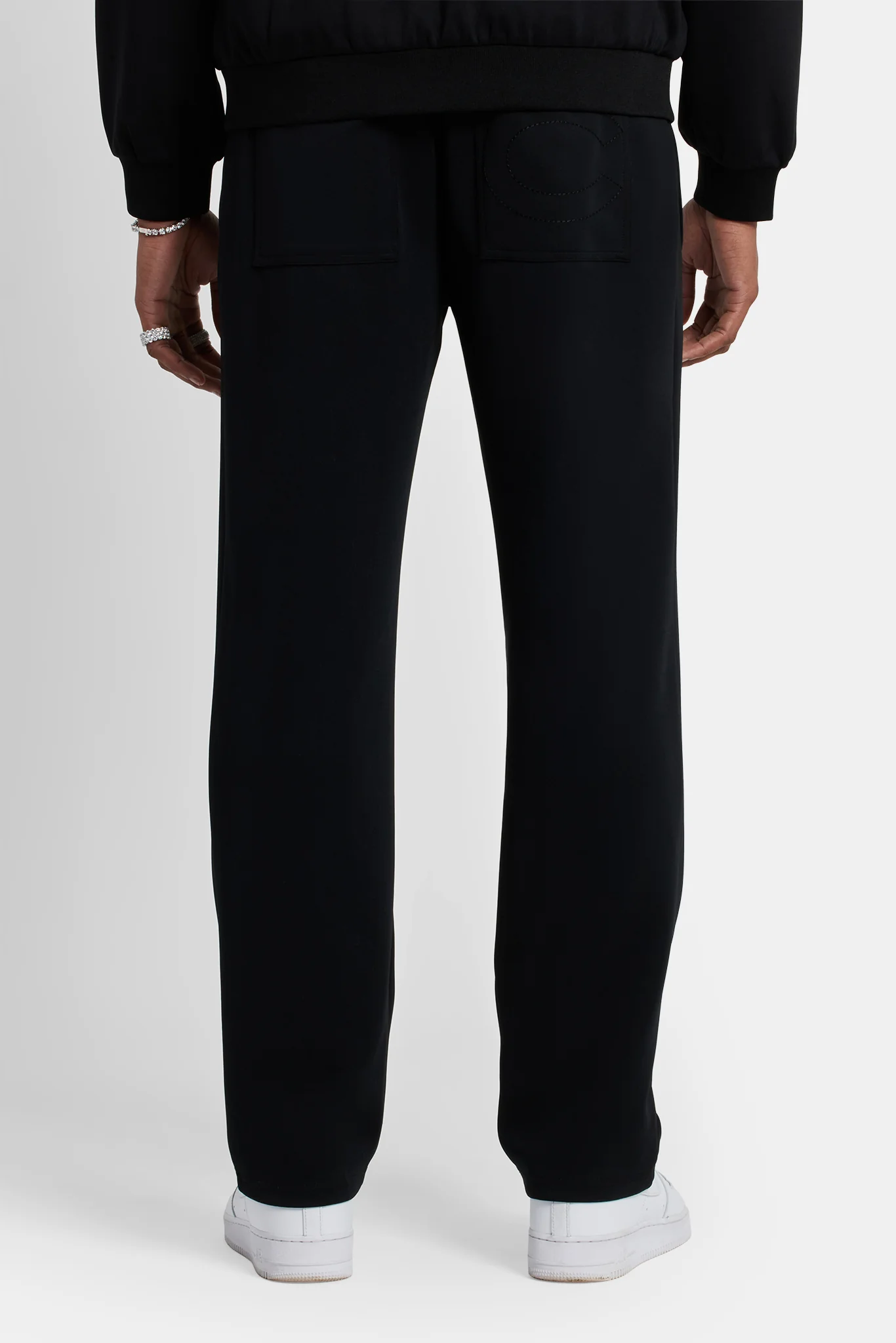Rhinestone Crest Tracksuit - Black - Image 9