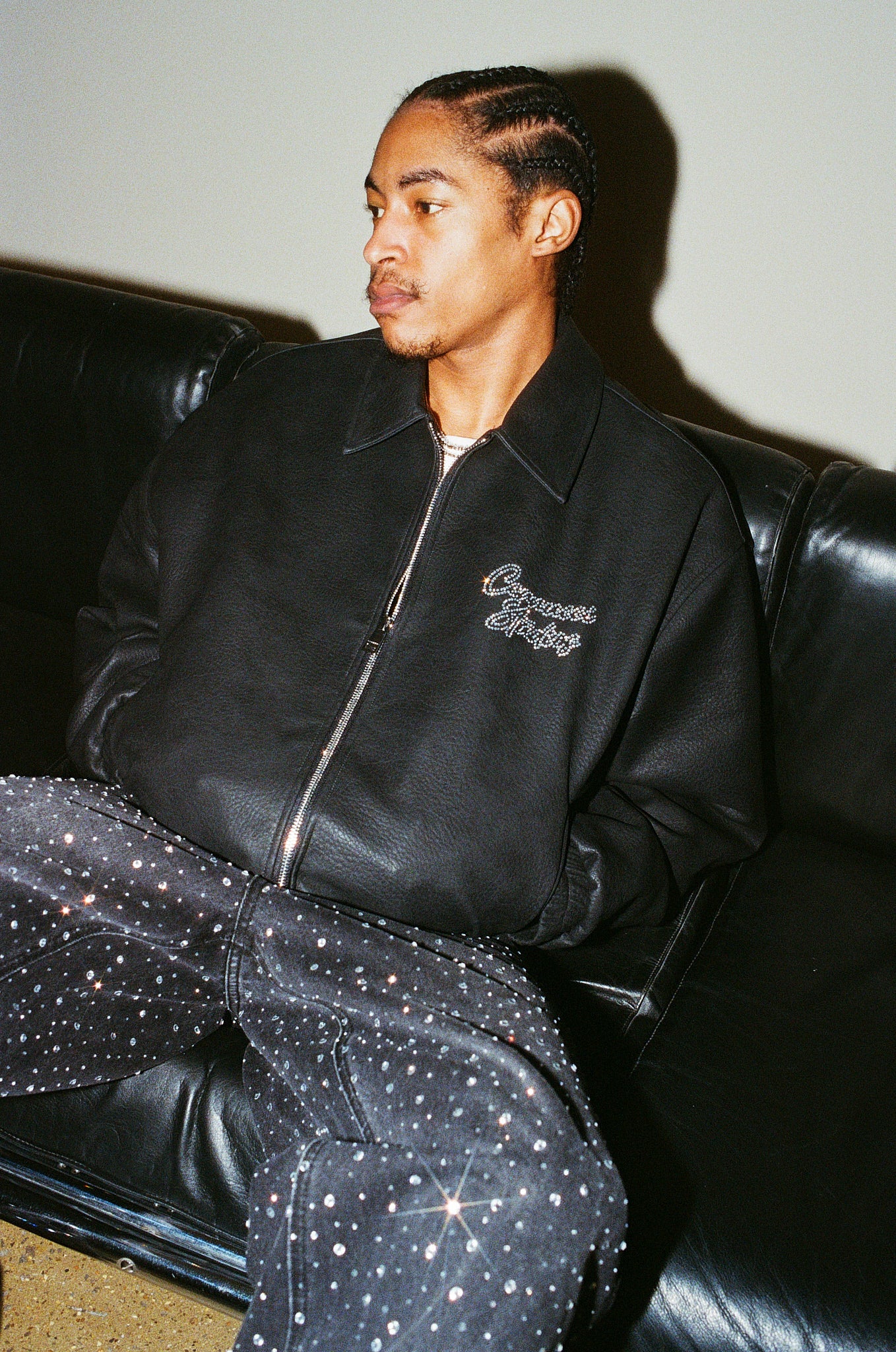 Rhinestone Studios PU Bomber Jacket - Image 2