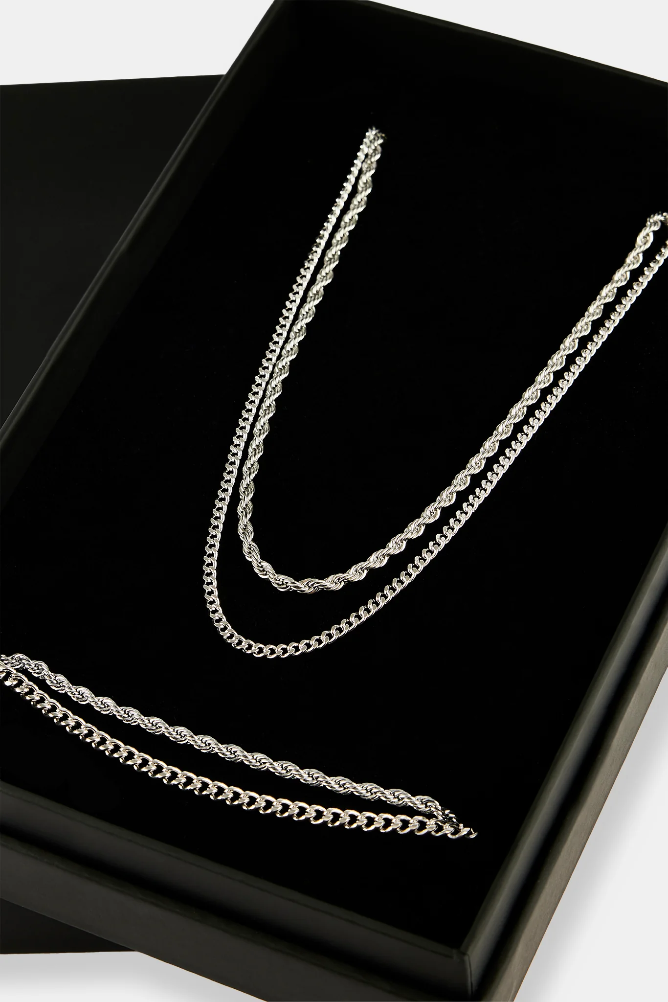 Rope & Micro Cuban Chain & Bracelet - 3mm - Image 2
