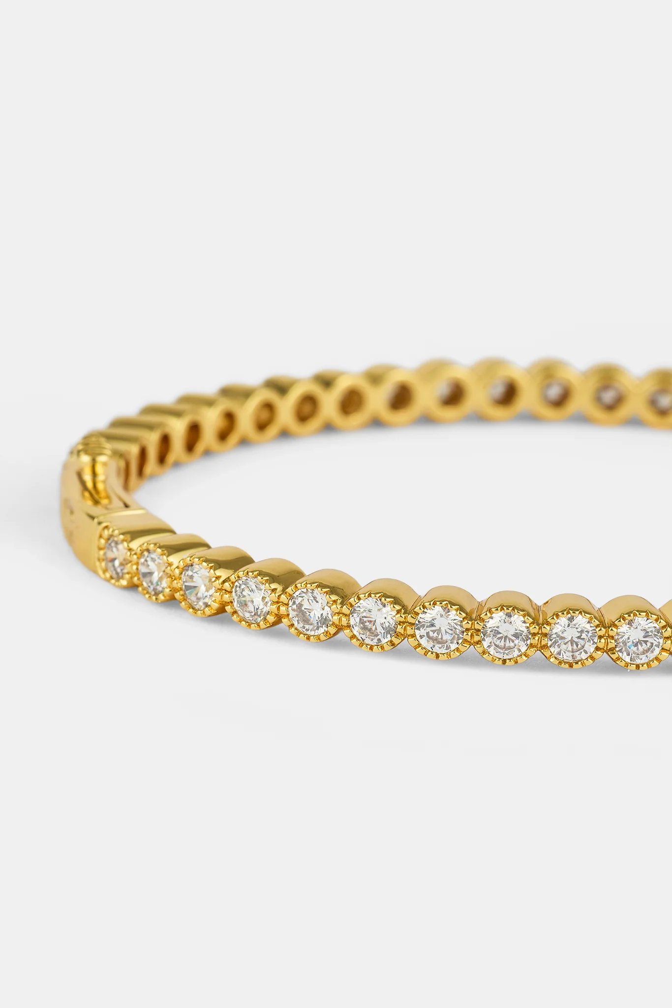Round Cluster Bangle - 4mm - Gold - Image 3
