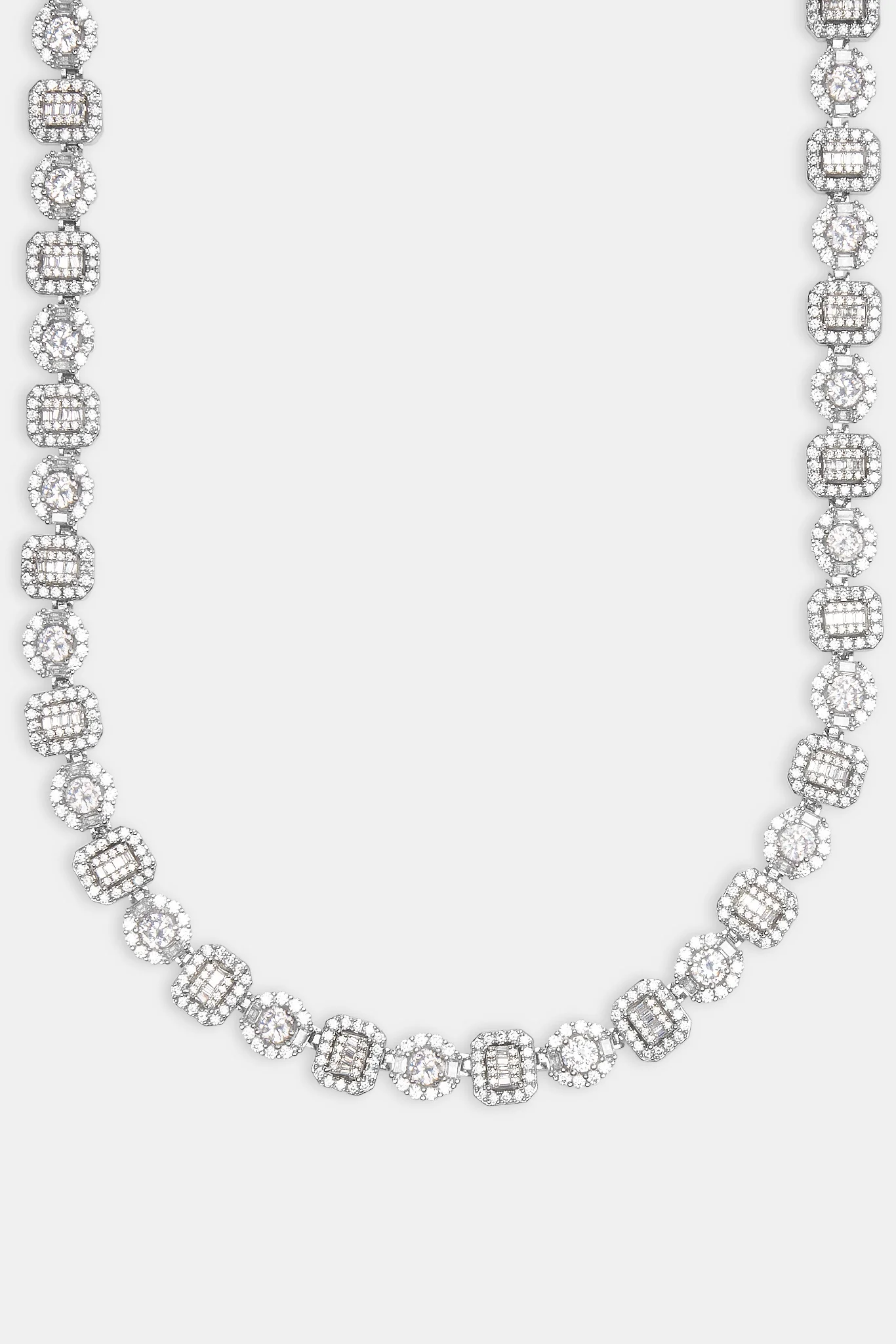 Round & Square Baguette Cluster Chain - Image 2