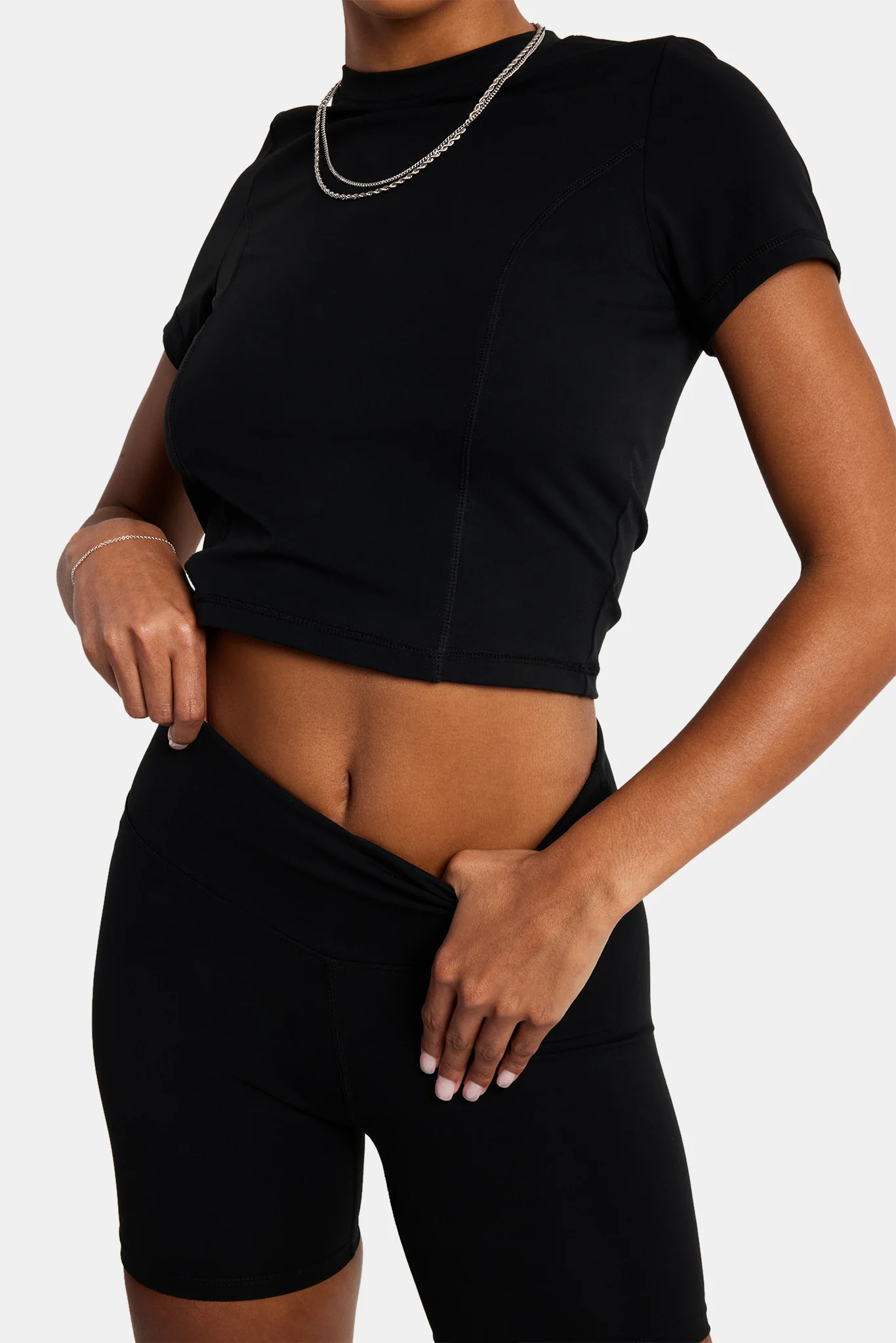 Ruched Cycling Short - Black - Image 2
