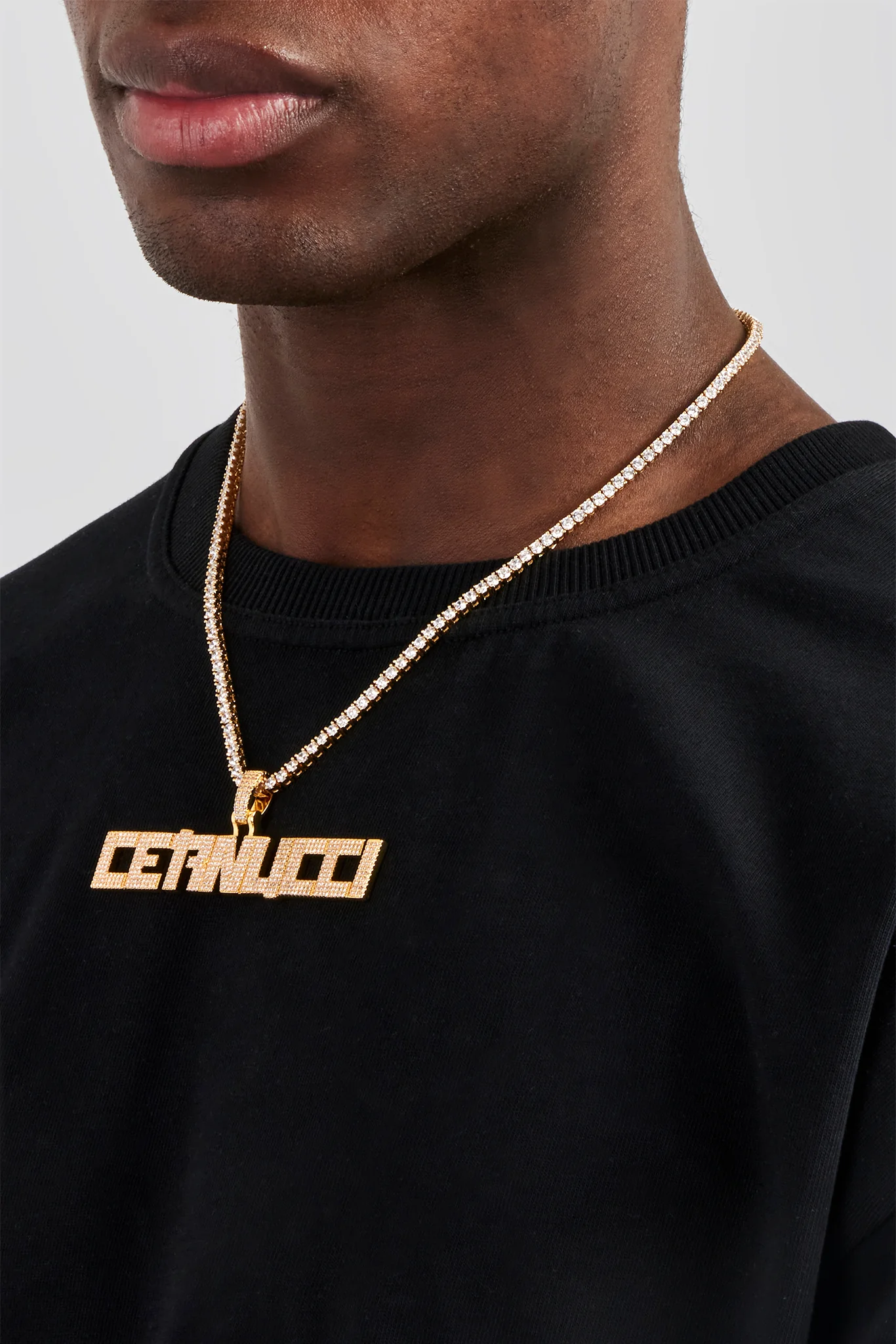 Samurai Font Pendant - 15mm - Gold - Image 5