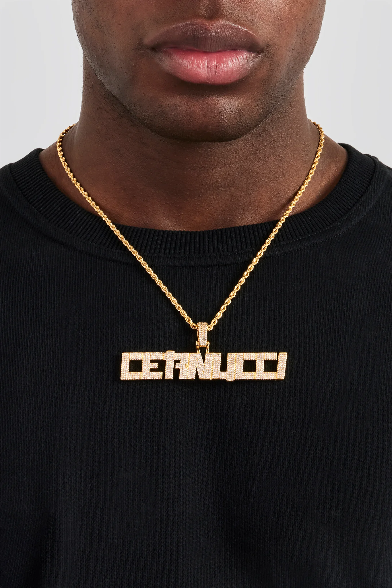 Samurai Font Pendant - 15mm - Gold - Image 6