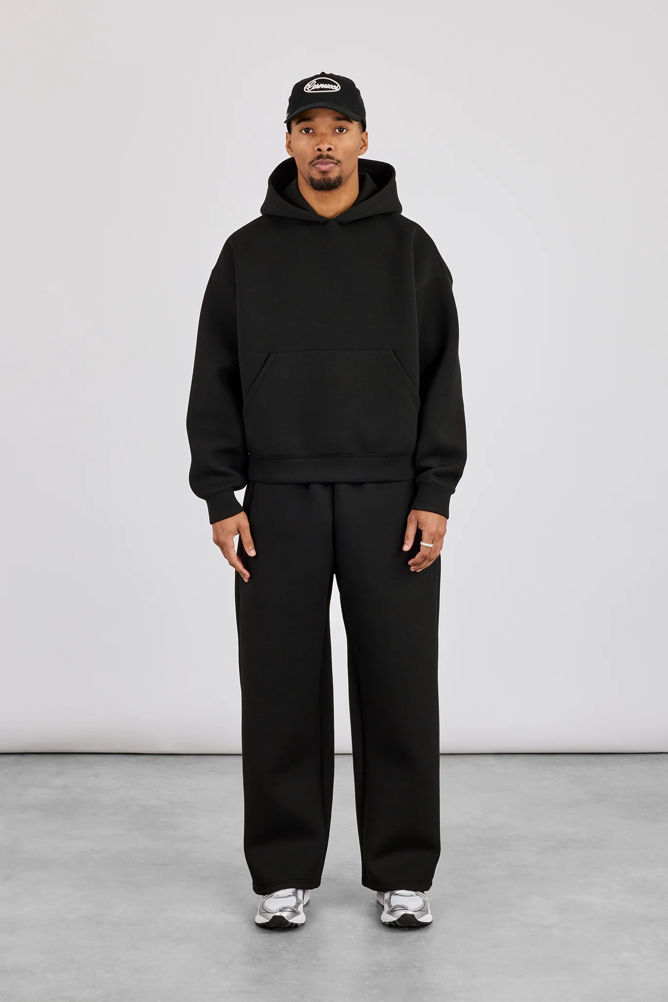 Scuba Boxy Hoodie & Baggy Fit Trouser - Black - Image 4