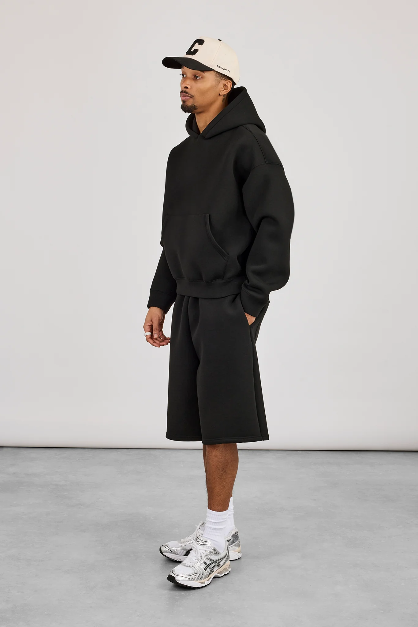 Scuba Boxy Hoodie & Jort - Black - Image 2