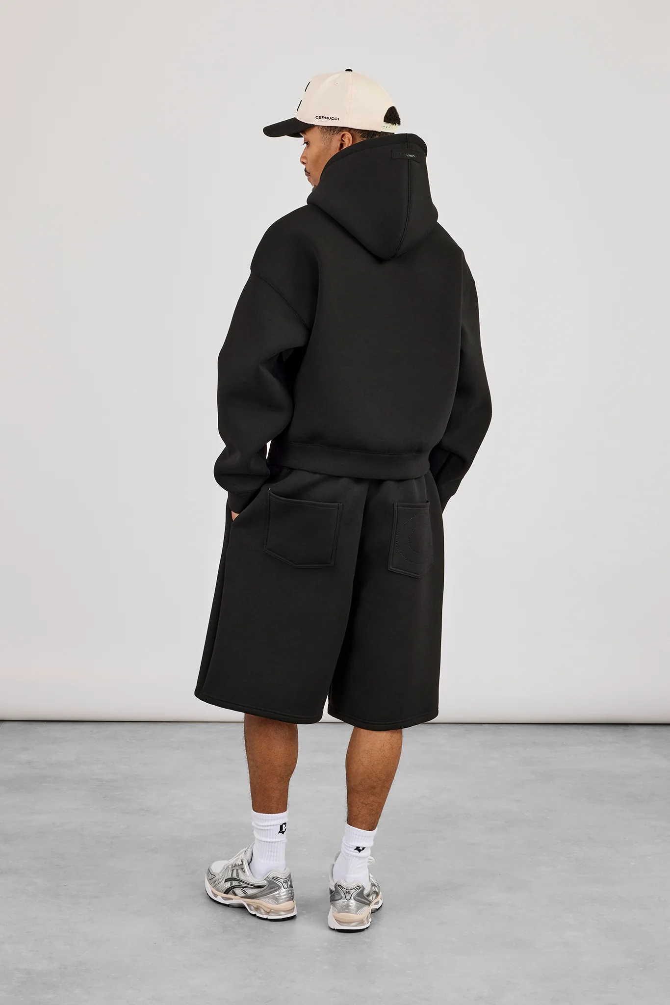 Scuba Boxy Hoodie & Jort - Black - Image 3
