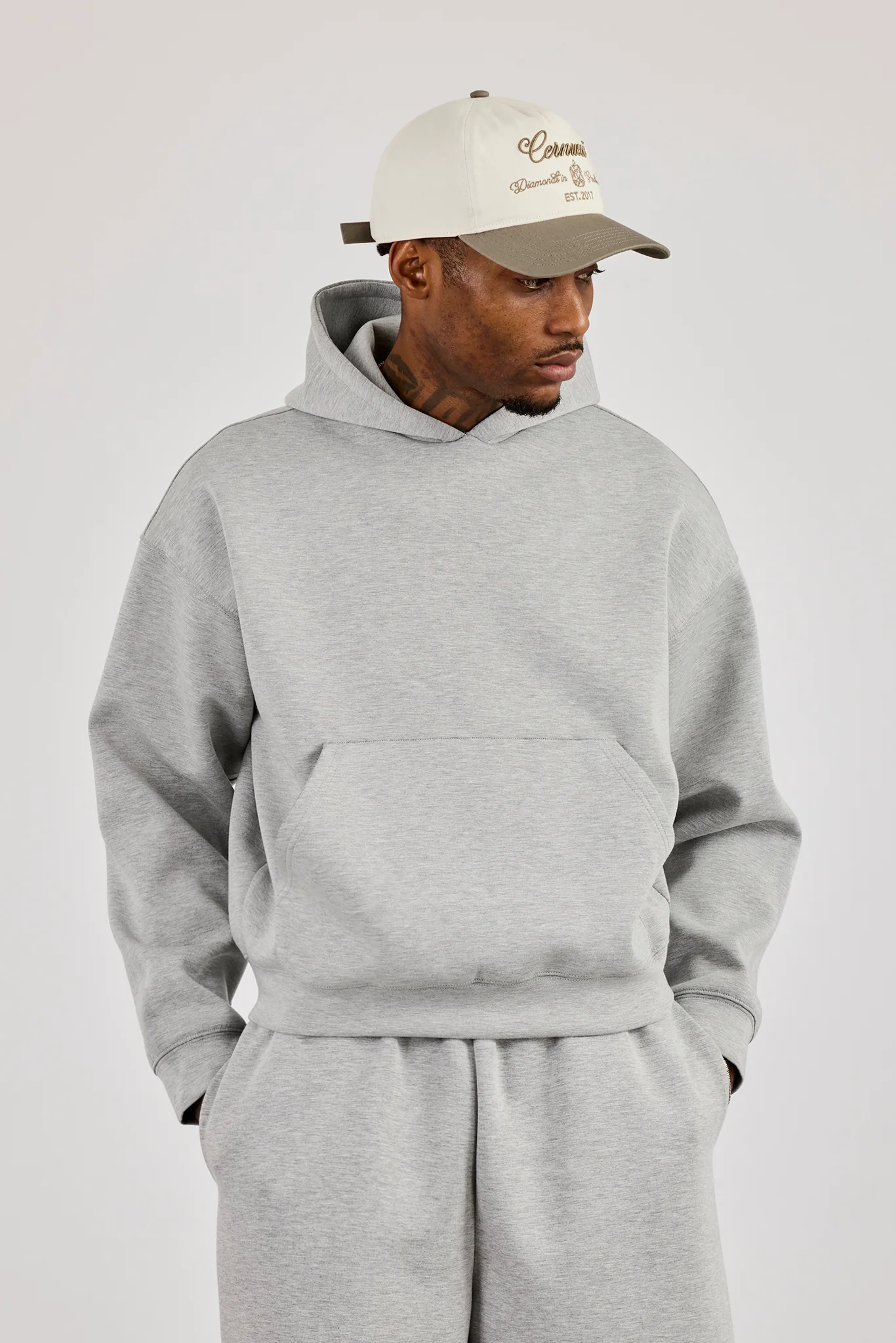 Scuba Boxy Hoodie & Jort - Grey - Image 4