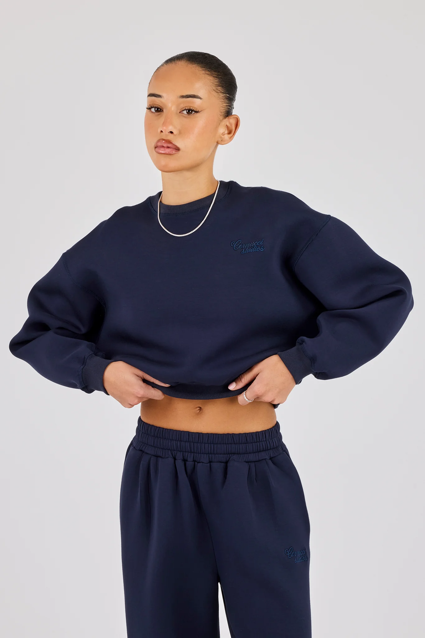 Scuba Boxy Sweatshirt & Baggy Jogger - Navy - Image 2