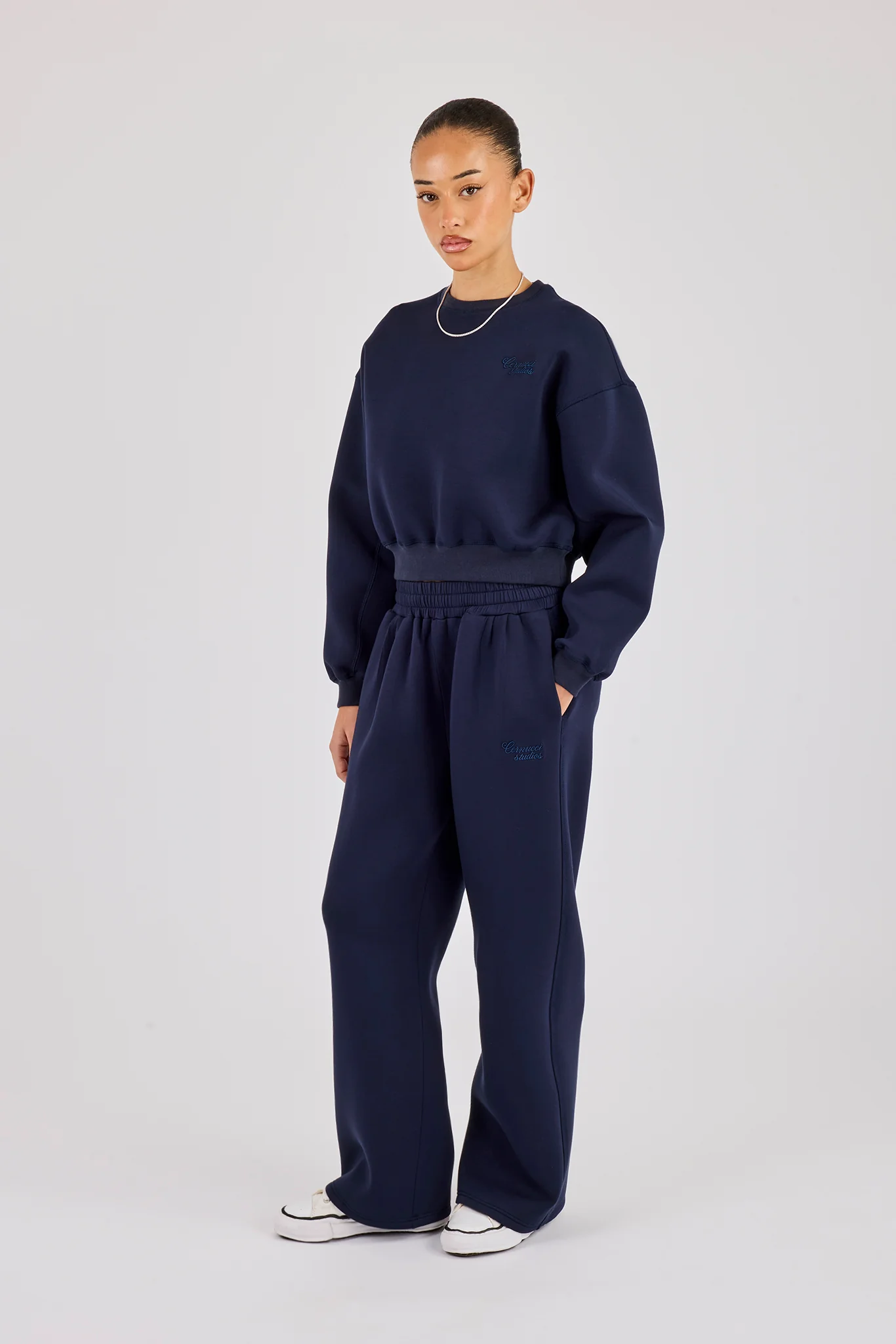 Scuba Boxy Sweatshirt & Baggy Jogger - Navy - Image 3