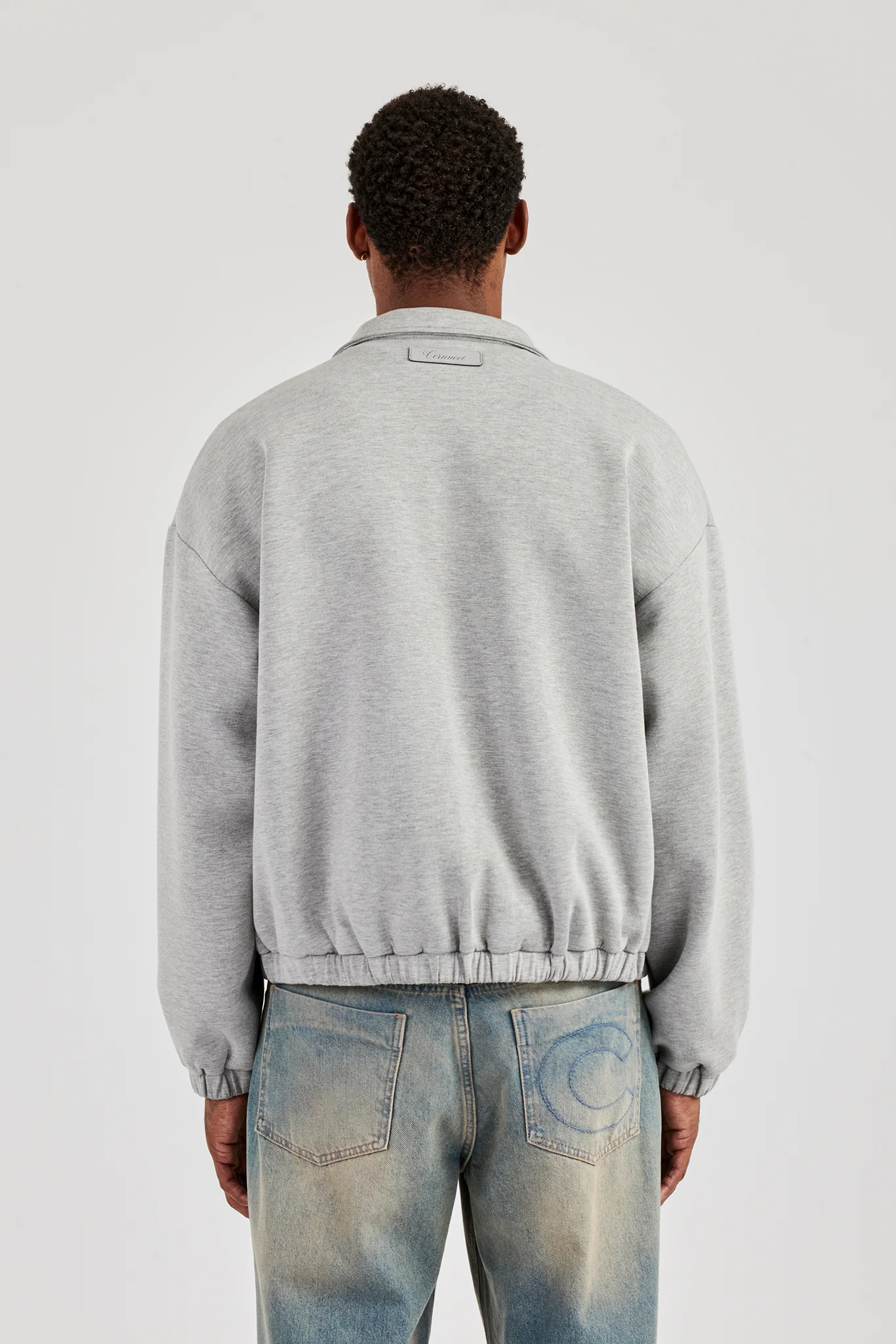 Scuba Funnel Neck Jacket - Grey - Image 4