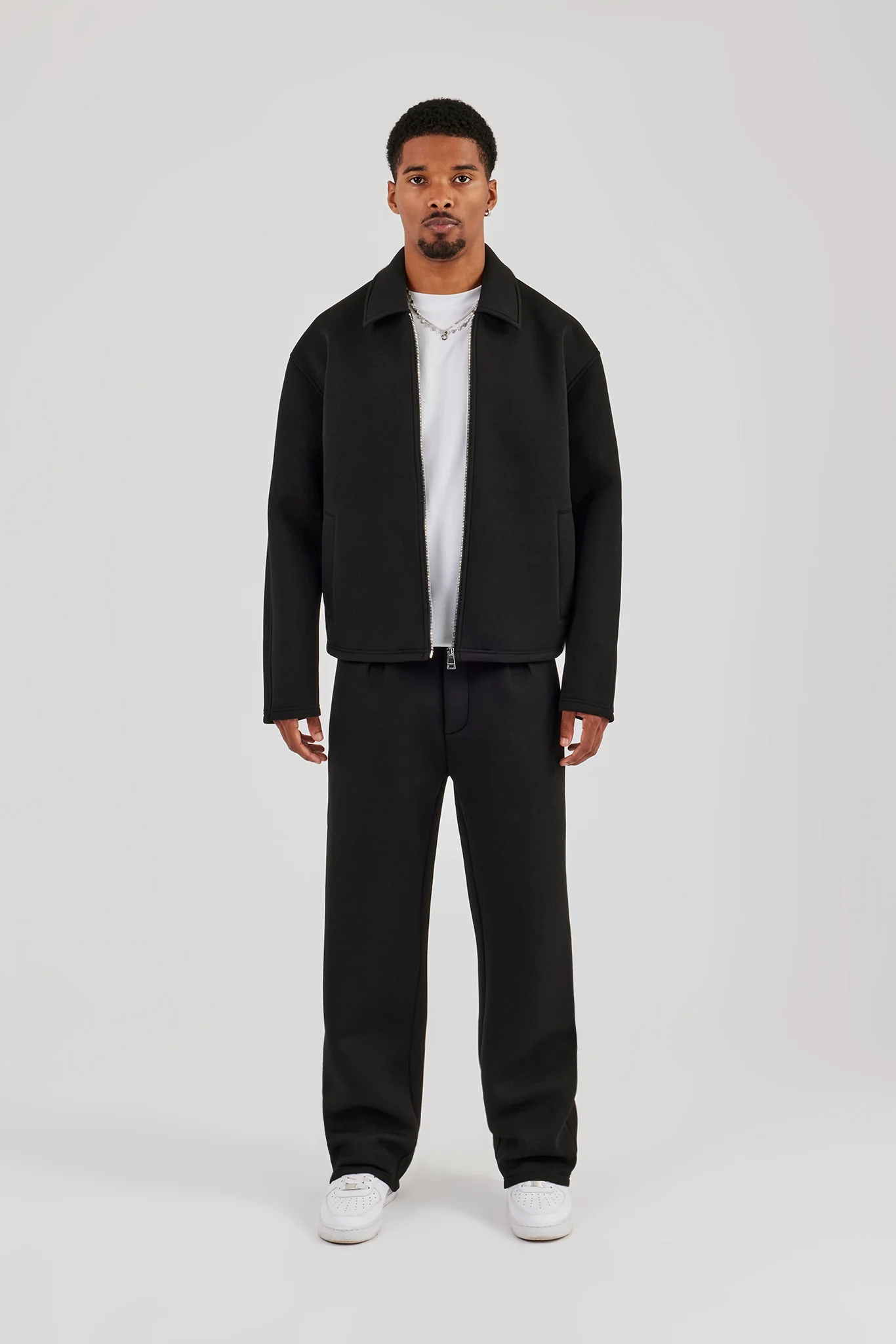 Scuba Harrington Jacket & Relaxed Trouser - Black