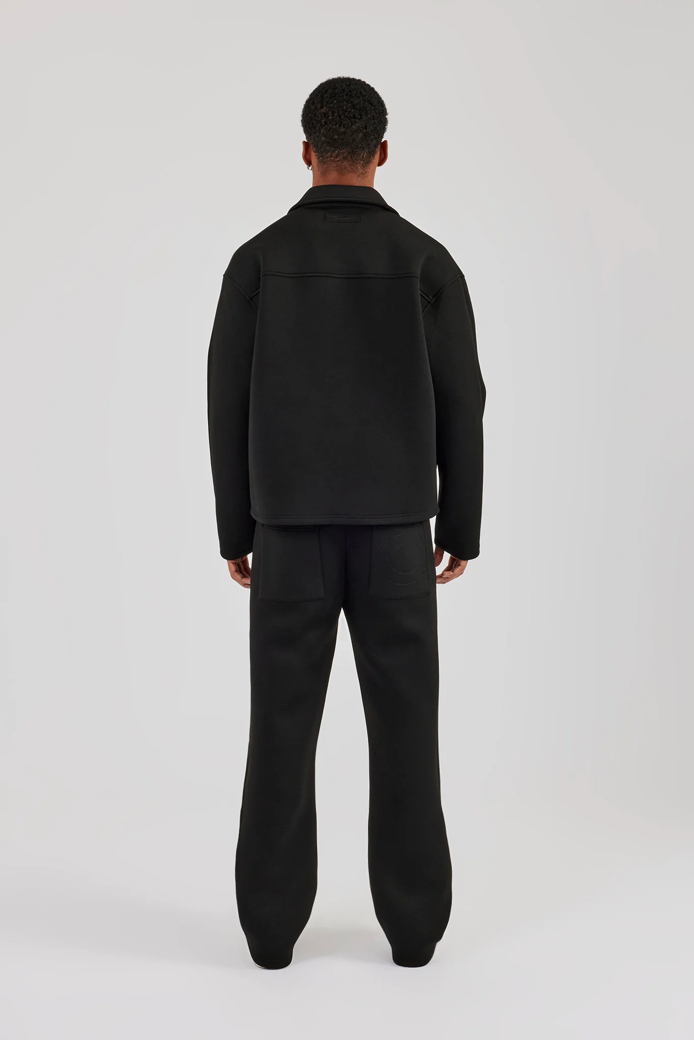 Scuba Harrington Jacket & Relaxed Trouser - Black - Image 4