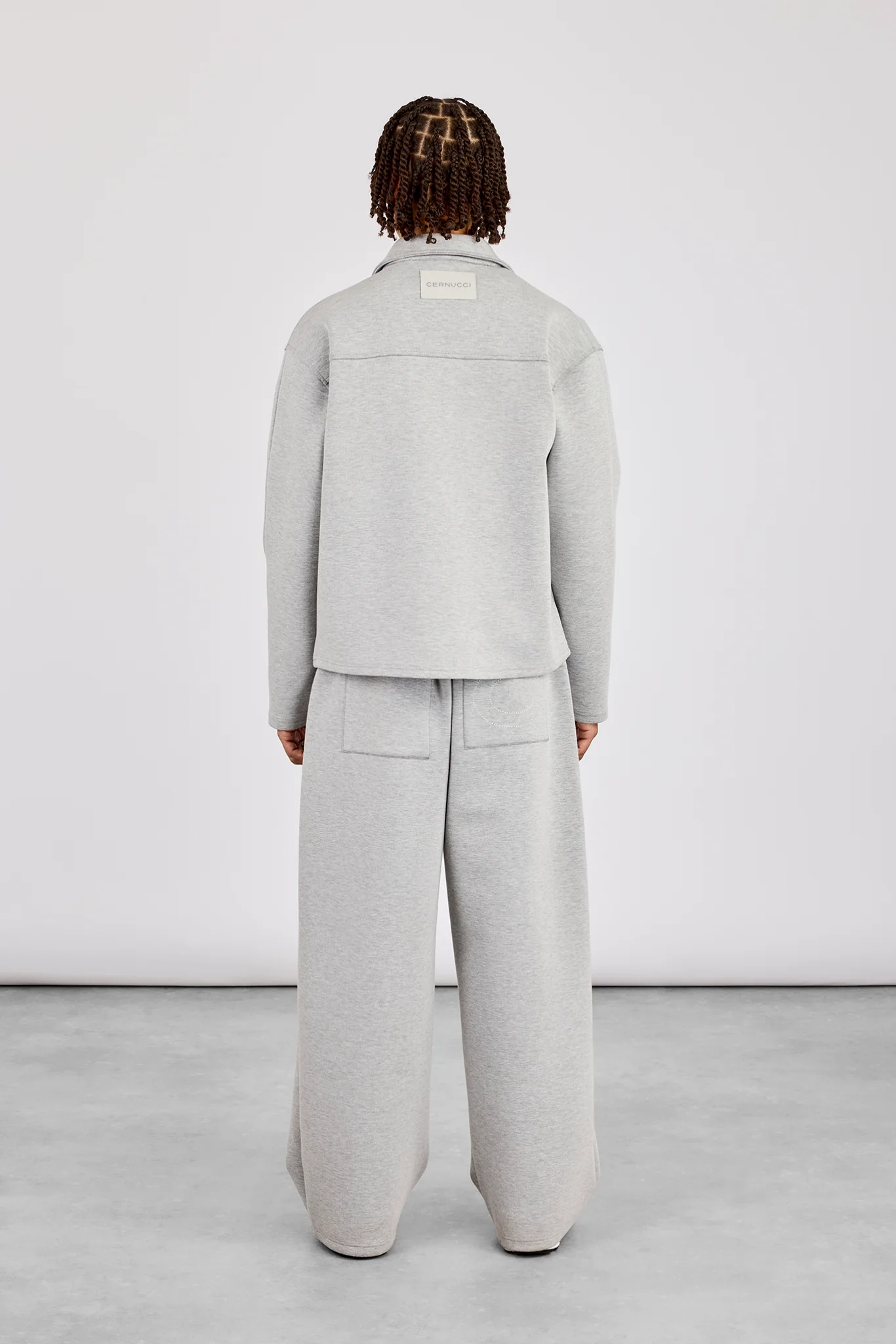 Scuba Harrington Jacket & Scuba Baggy Fit Trouser - Grey - Image 3