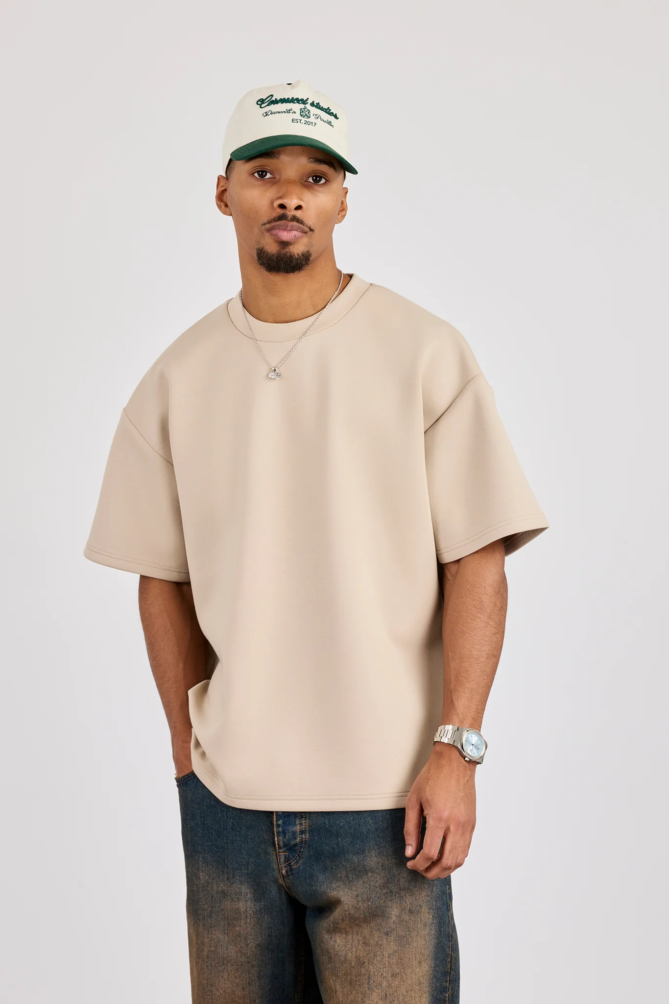 Scuba Oversized T-Shirt - Stone