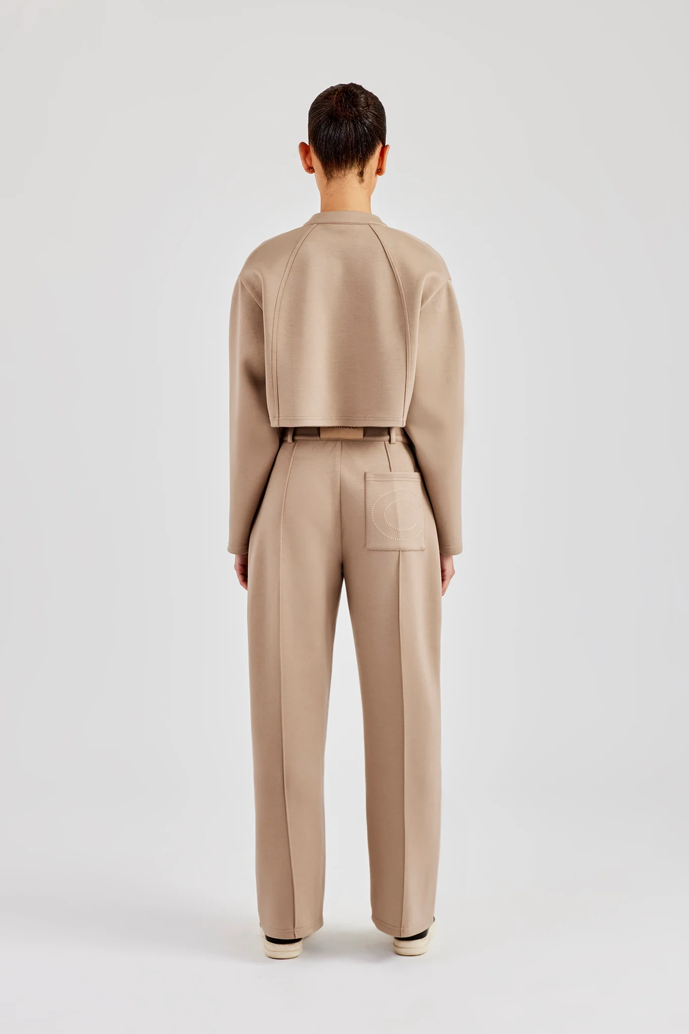 Scuba Tailored Jacket & Trouser - Taupe - Image 4