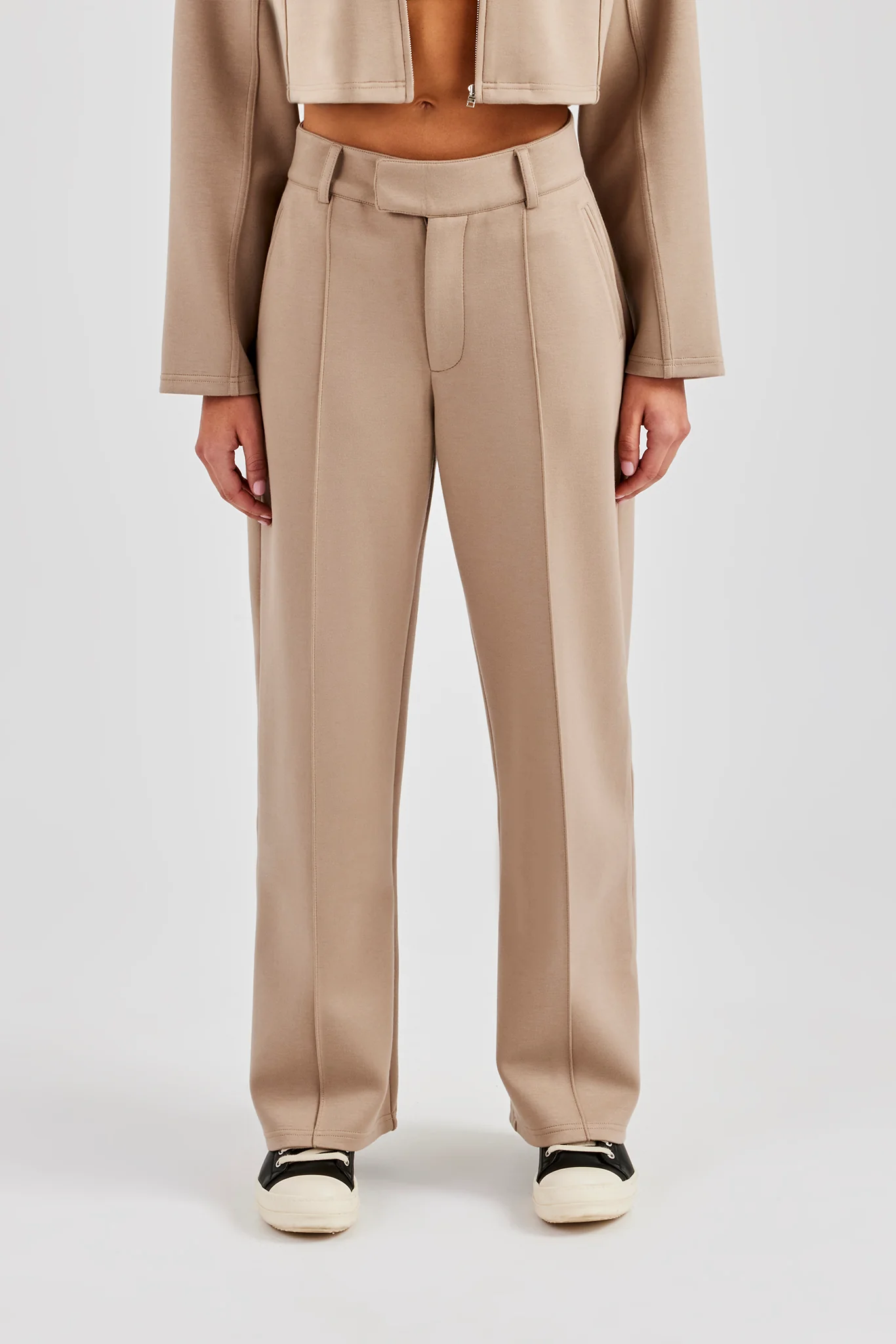 Scuba Tailored Trouser - Taupe - Image 2