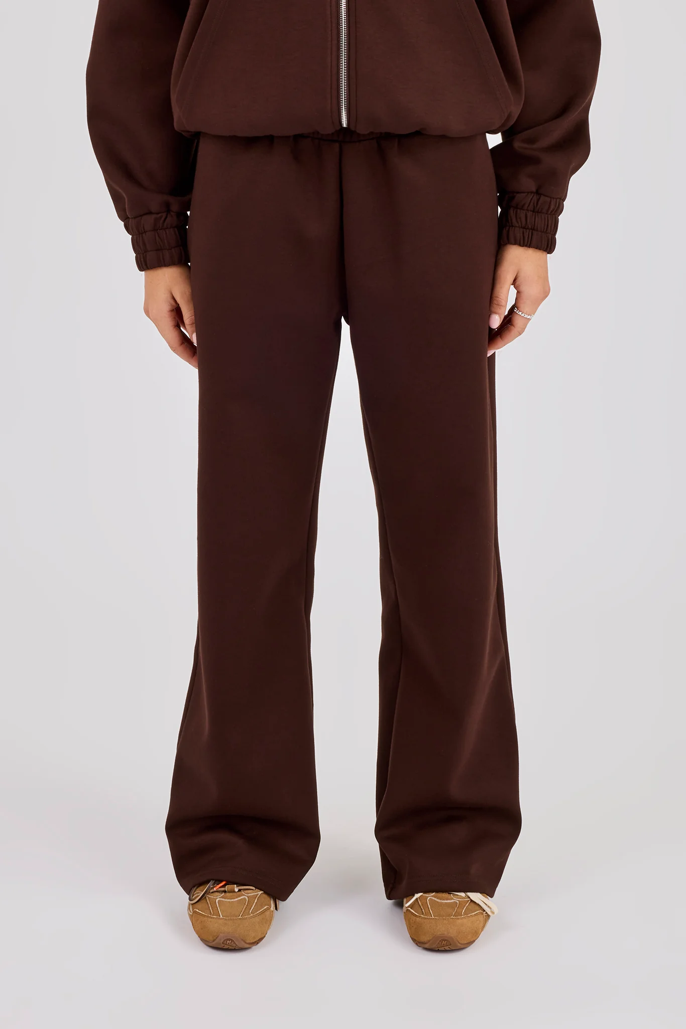 Scuba Wide Leg Jogger - Chocolate - Image 2