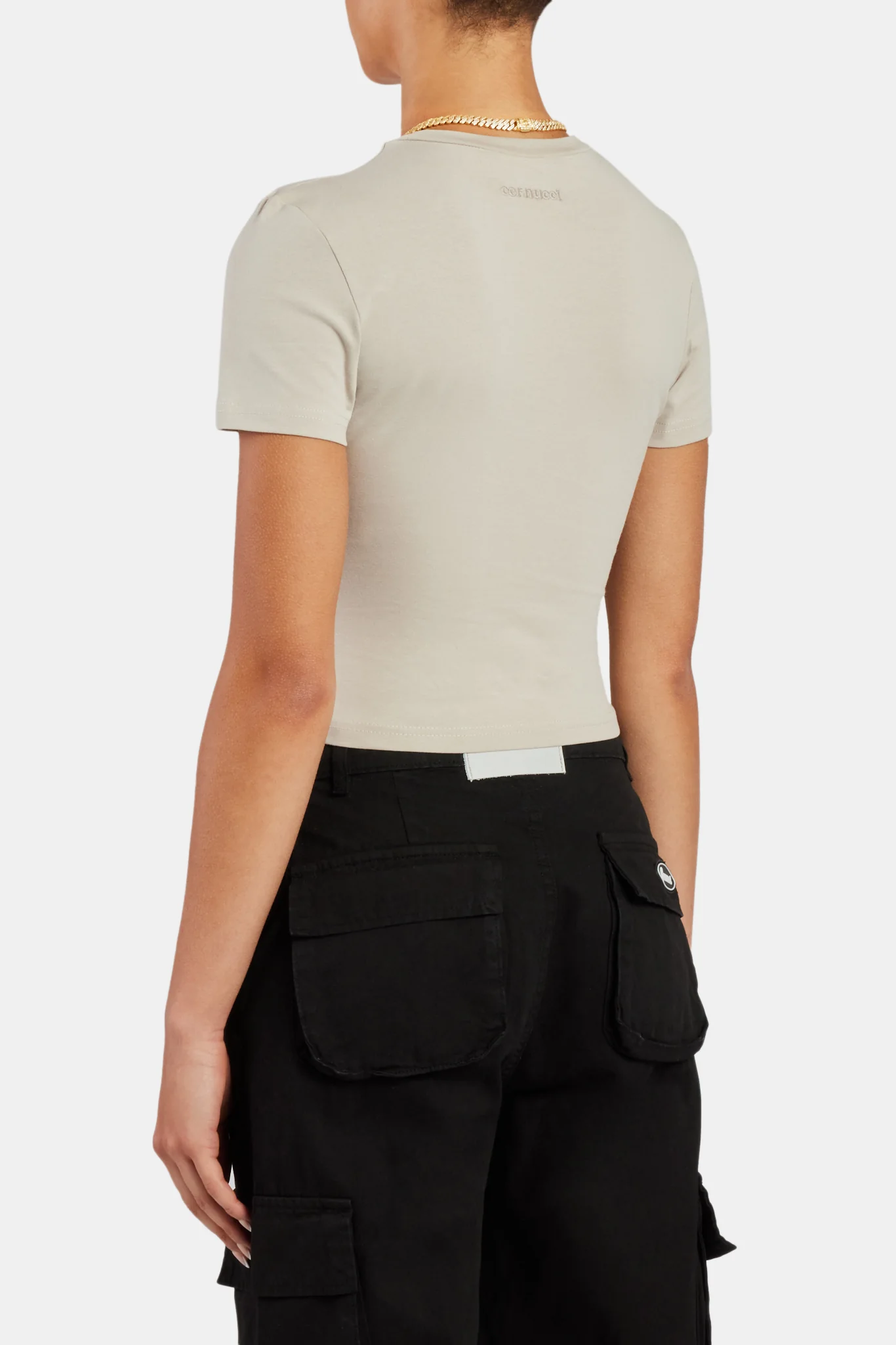 Short Sleeve Top - Stone - Image 4