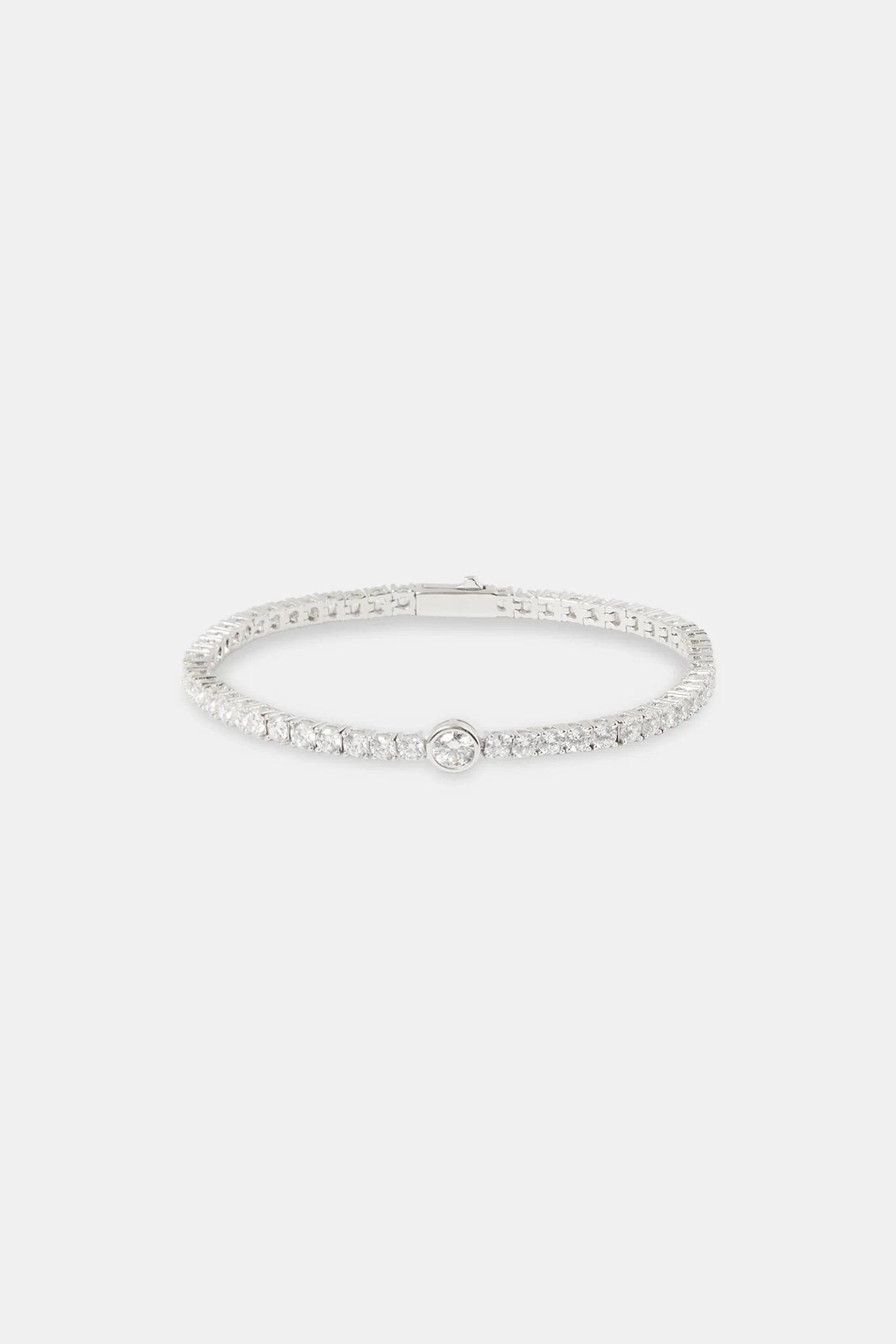 Single Circle Tennis Bracelet - 3mm - Image 2