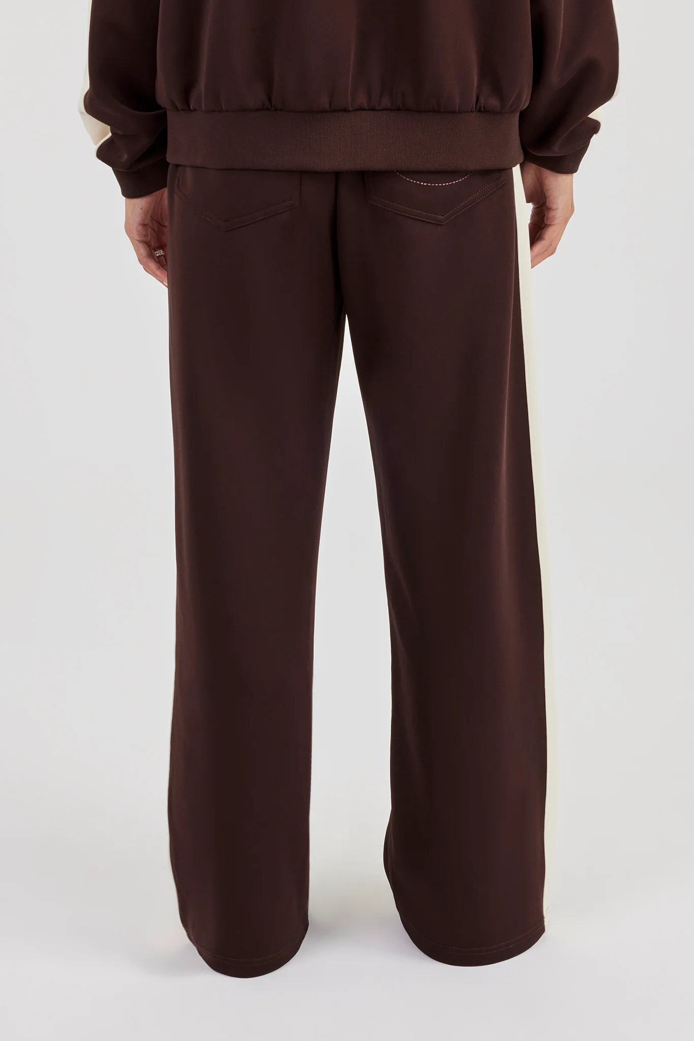 Single Taping Drawcord Track Pant - Chocolate - Image 4