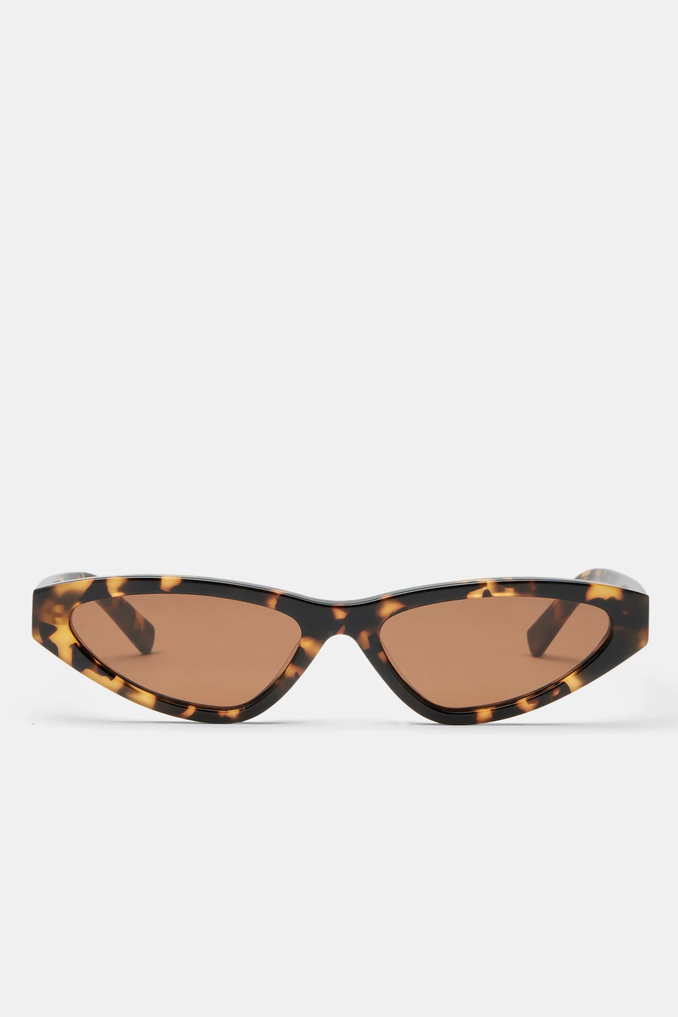Skinny Tortoiseshell Sunglasses - Mocha - Image 3