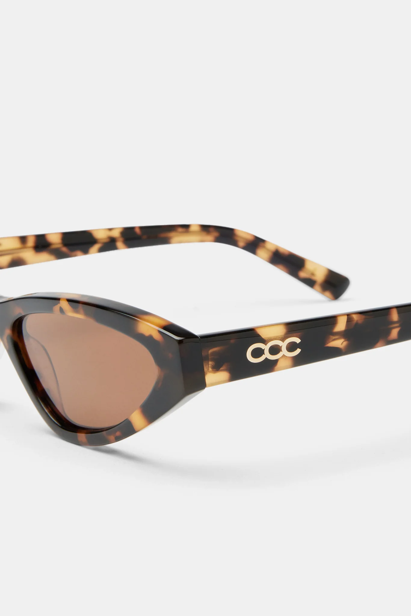 Skinny Tortoiseshell Sunglasses - Mocha - Image 4