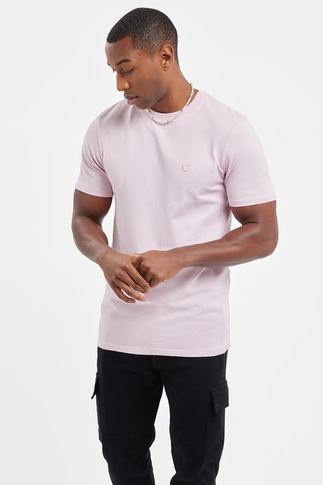 Slim Fit C T-Shirt - Light Pink - Image 2