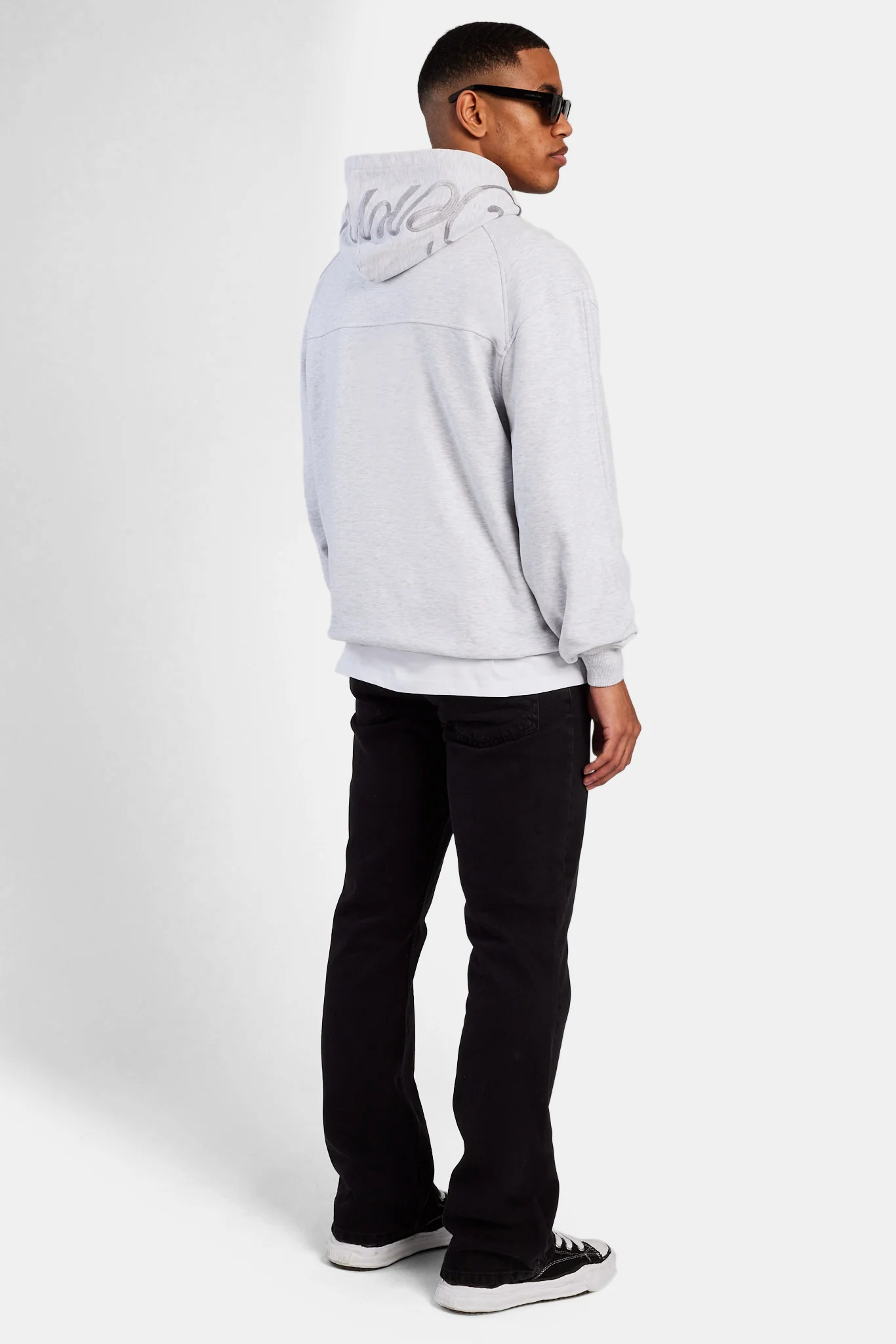 Slim Fit Flare Jeans With C  - Washed Black - Image 4