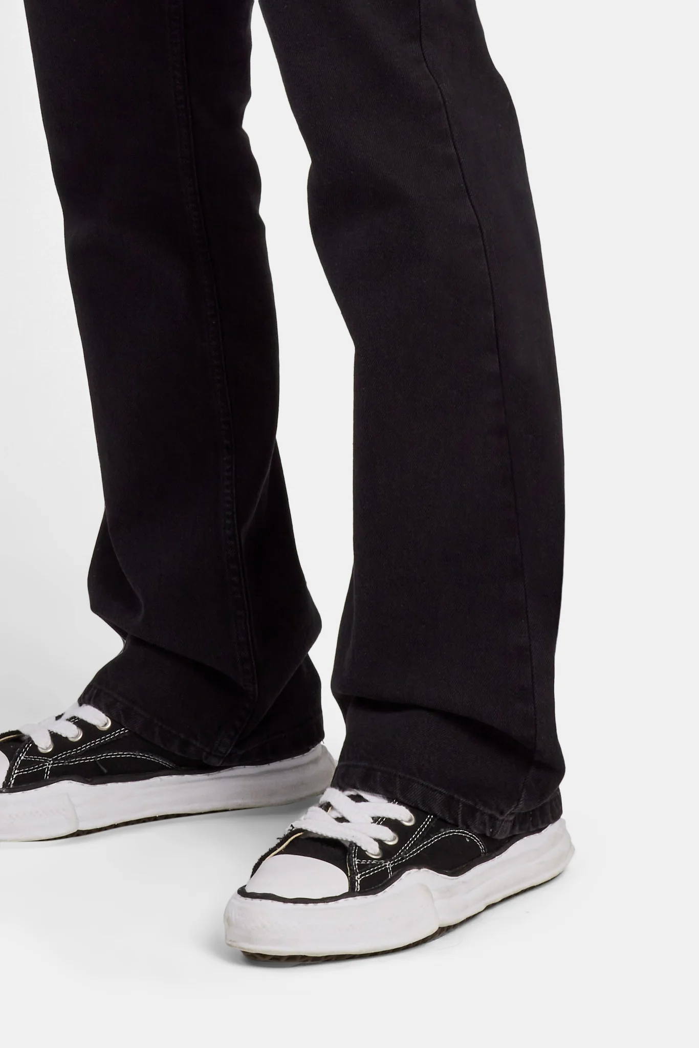 Slim Fit Flare Jeans With C  - Washed Black - Image 5