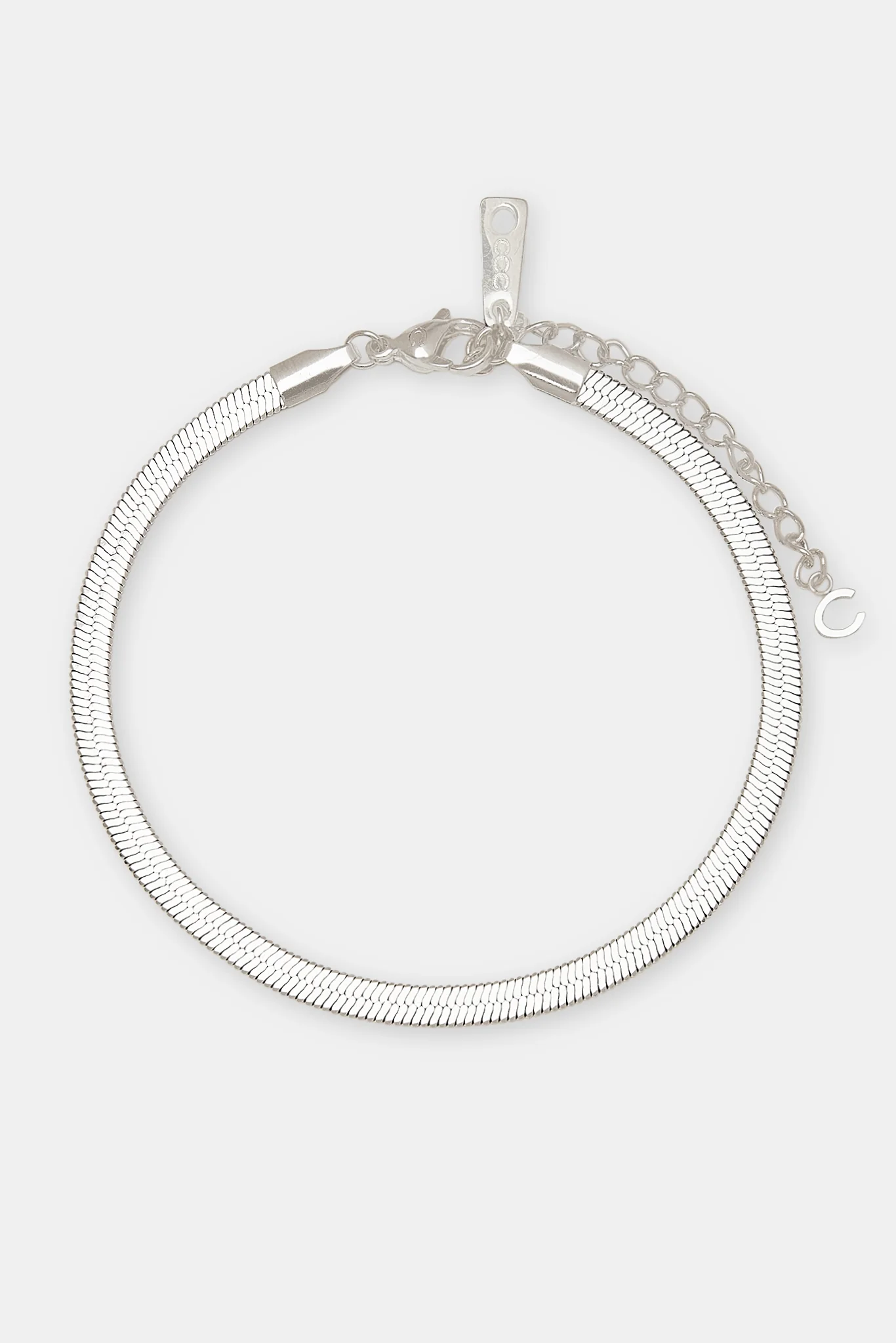 Snake Chain Anklet - White