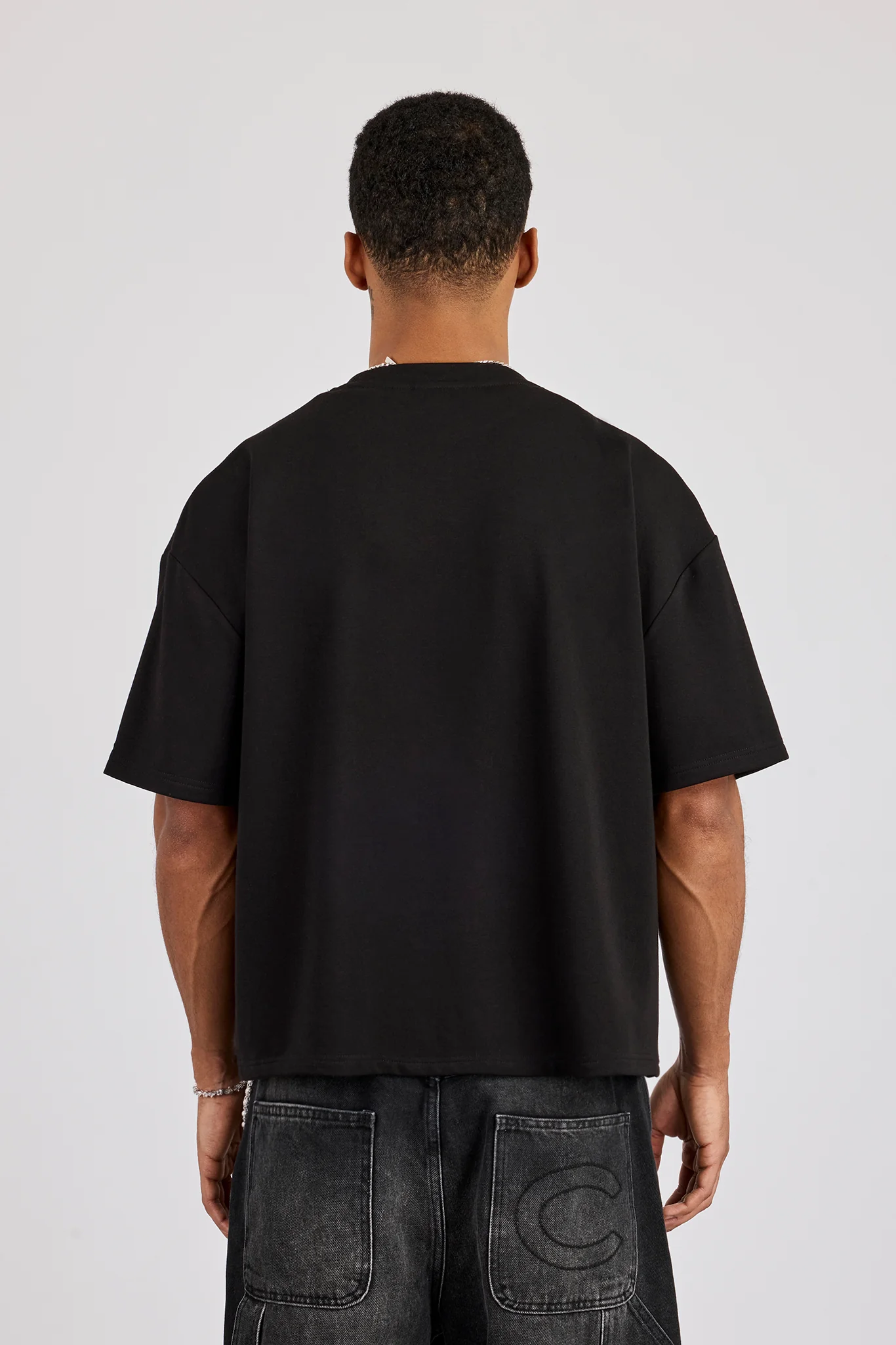 Soft Touch Boxy T-Shirt - Black - Image 3
